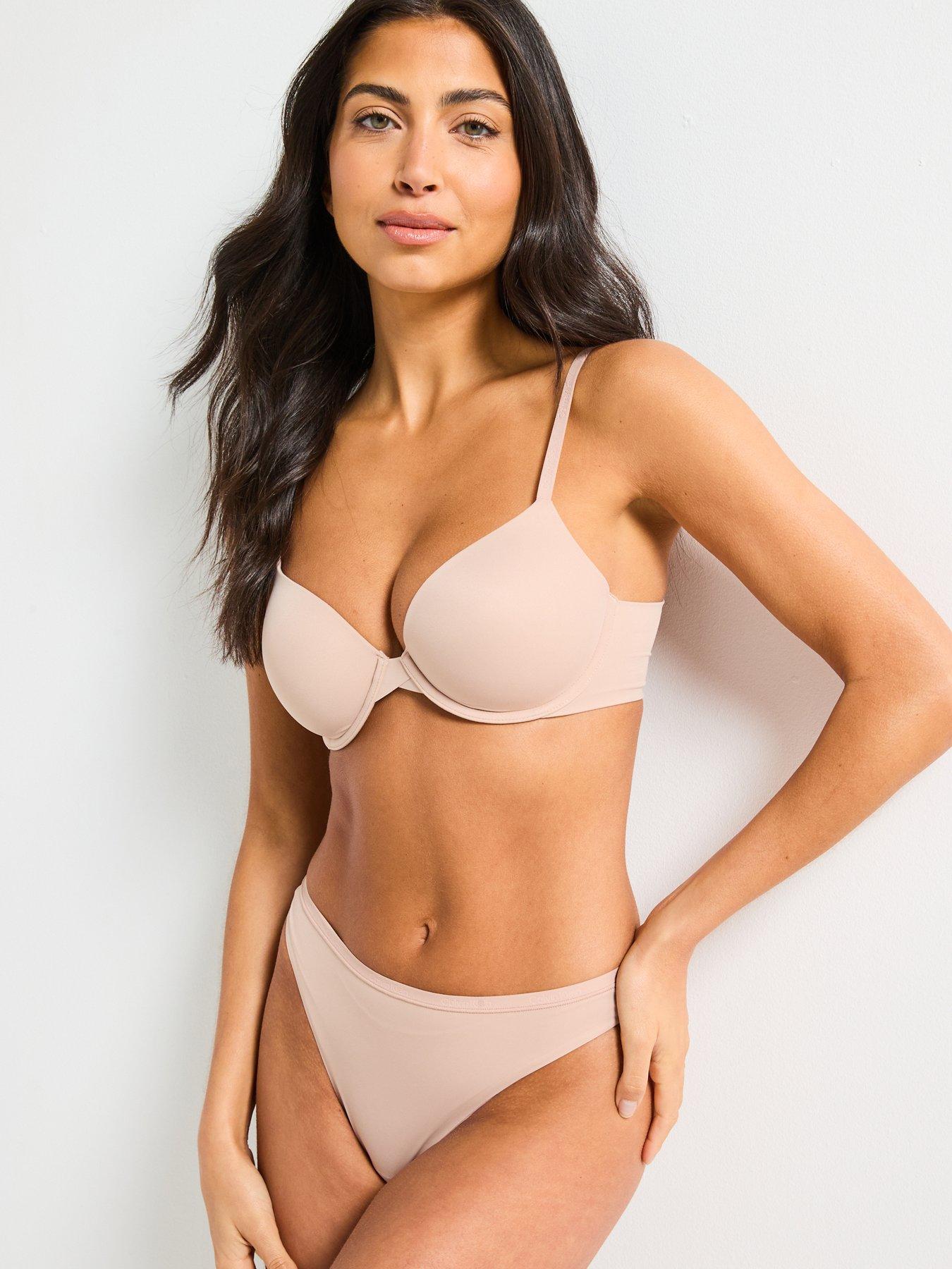 Image 3 of 6 of Calvin Klein Perfectly Fit Full Coverage Bra - Beige