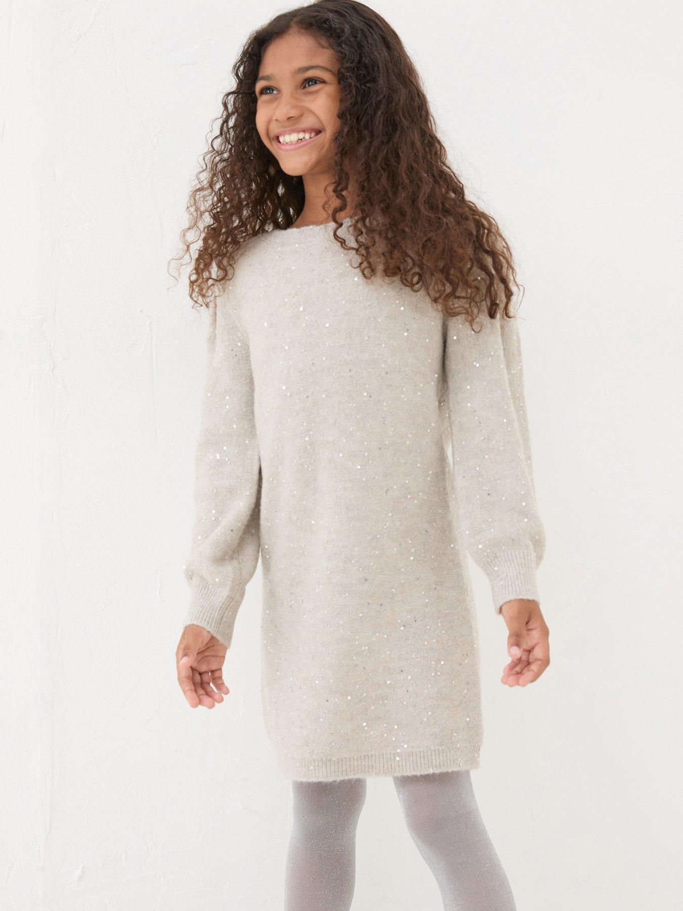 fatface-girls-sequin-knitted-dress-beige