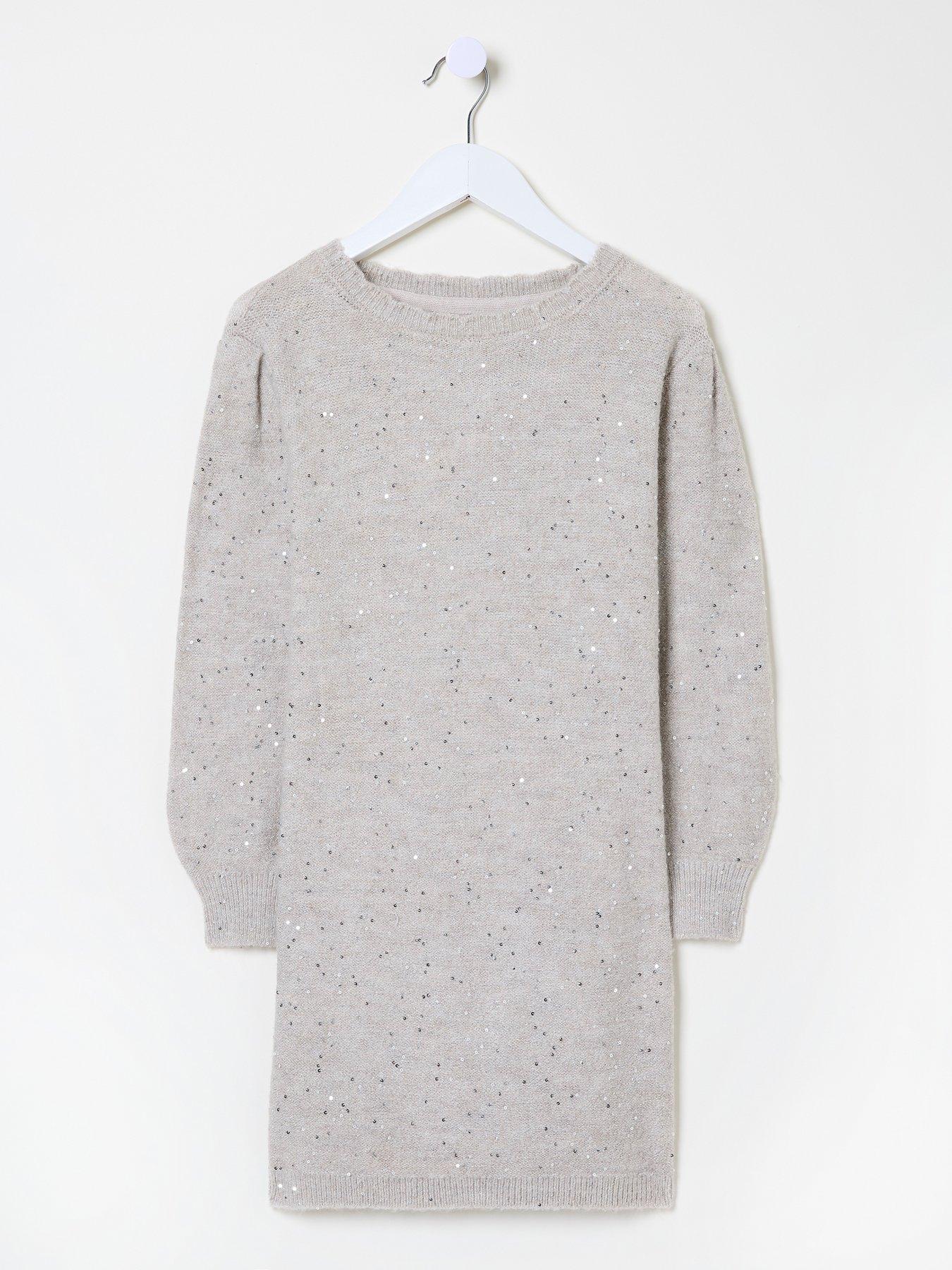 fatface-girls-sequin-knitted-dress-beigedetail