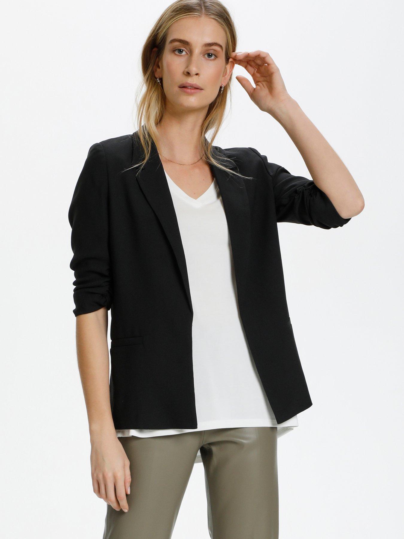 soaked-in-luxury-shirley-34-sleeve-blazer-black