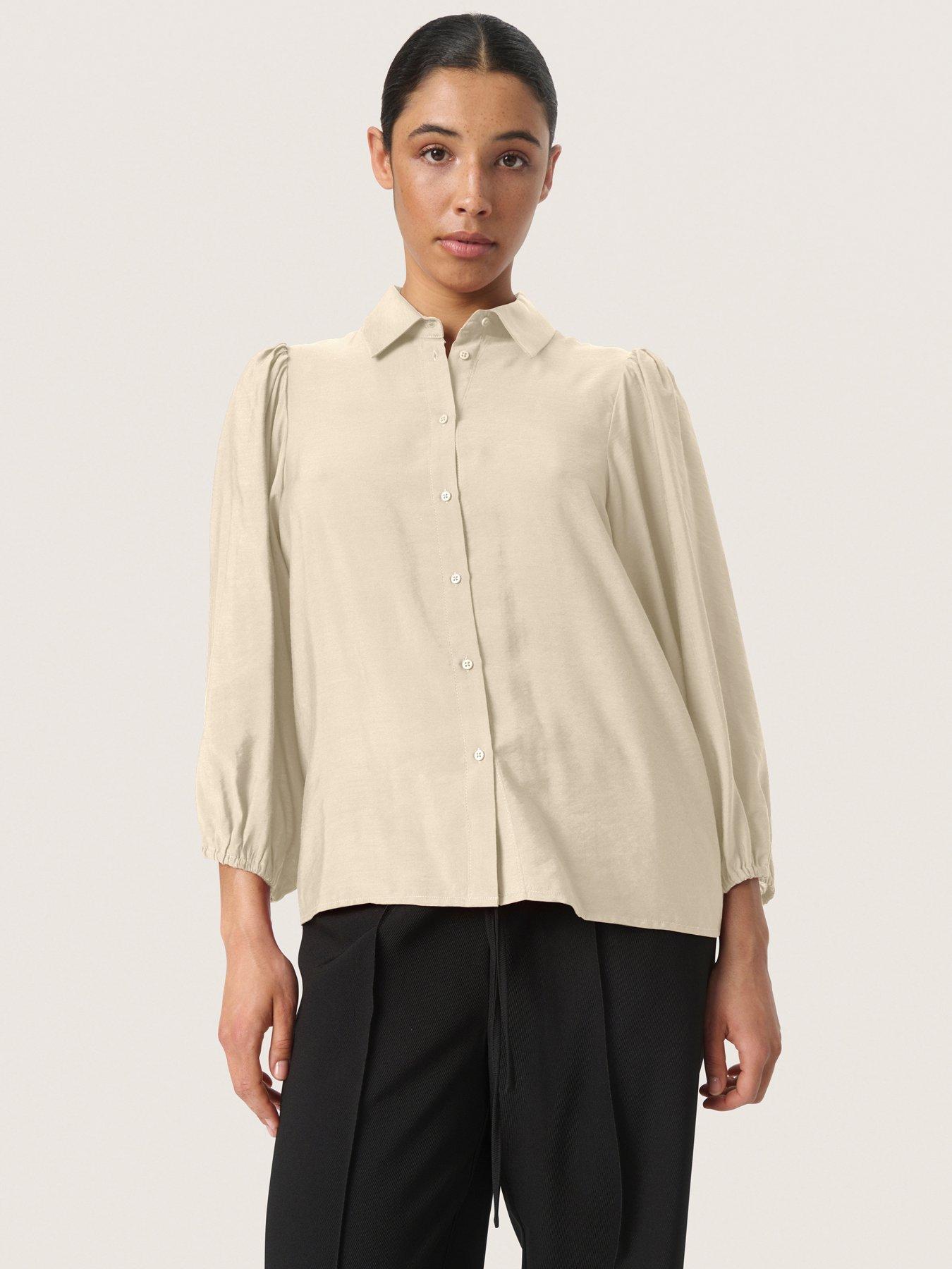 soaked-in-luxury-leodora-cropped-sleeve-button-shirt-cream