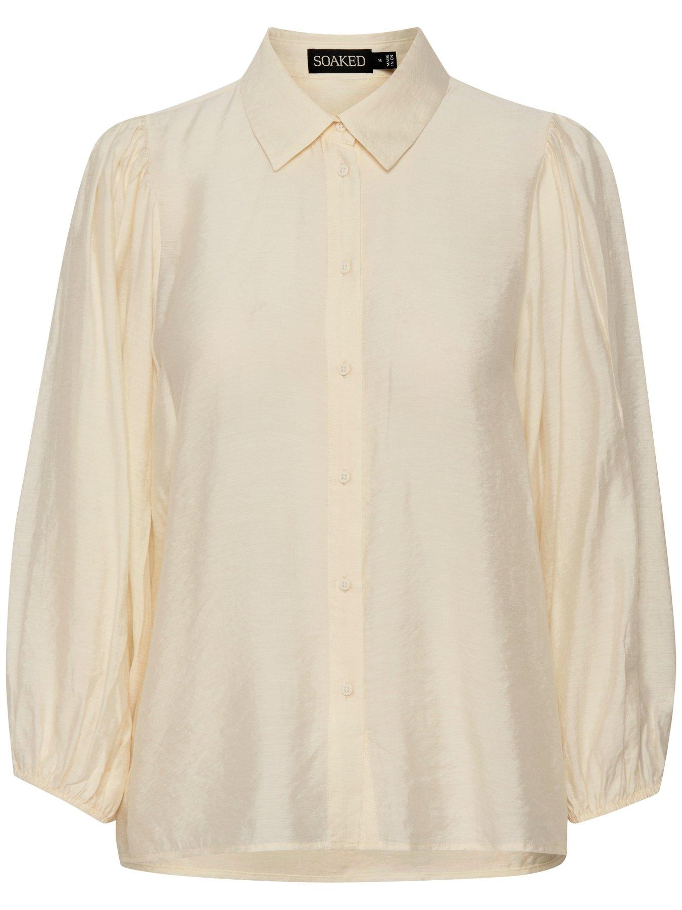 soaked-in-luxury-leodora-cropped-sleeve-button-shirt-neutraldetail