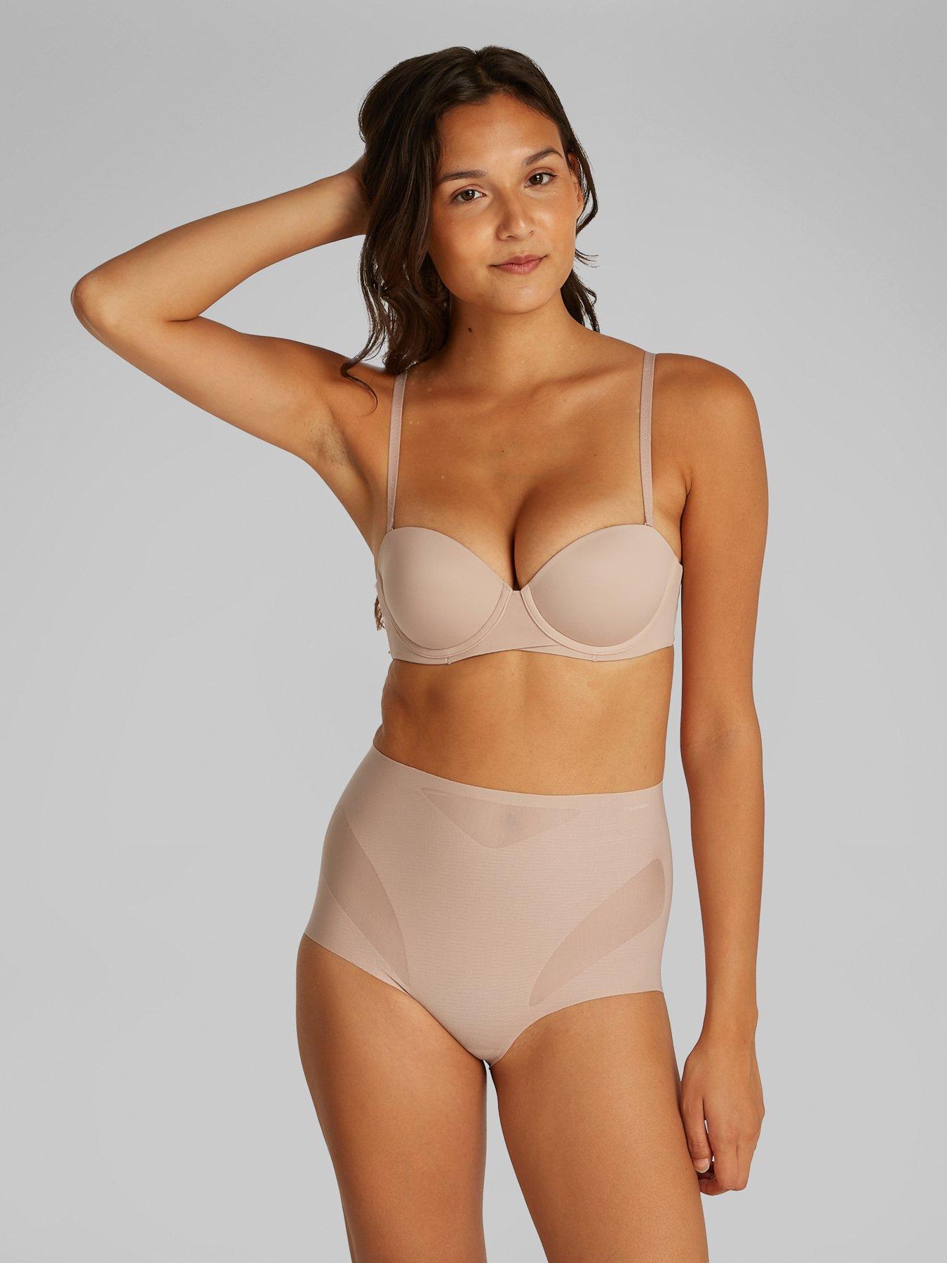 Image 2 of 5 of Calvin Klein Strapless Perfectly Fit Push Up Bra - Brown