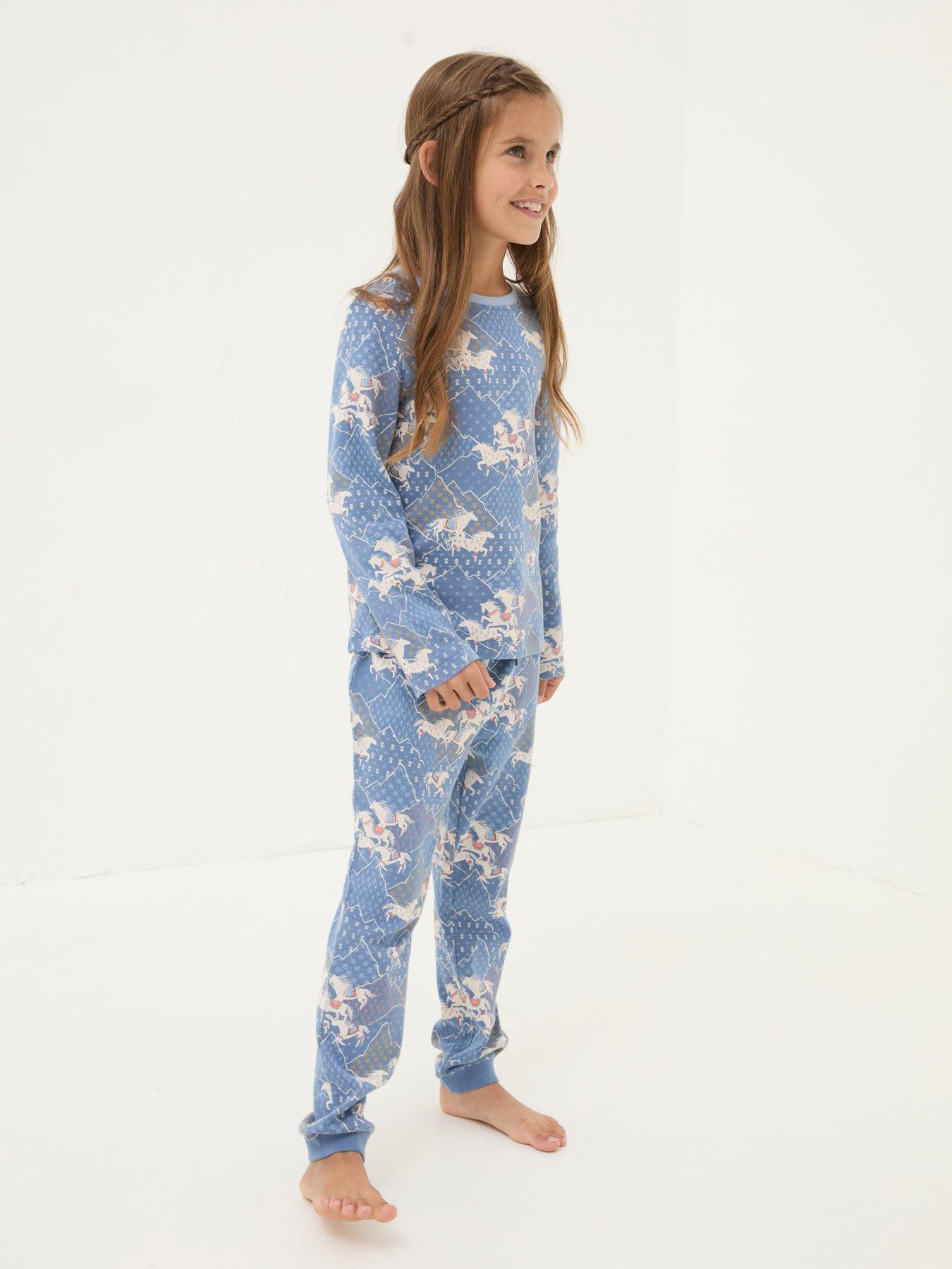 fatface-girls-horse-pyjama-set-bluestillFront