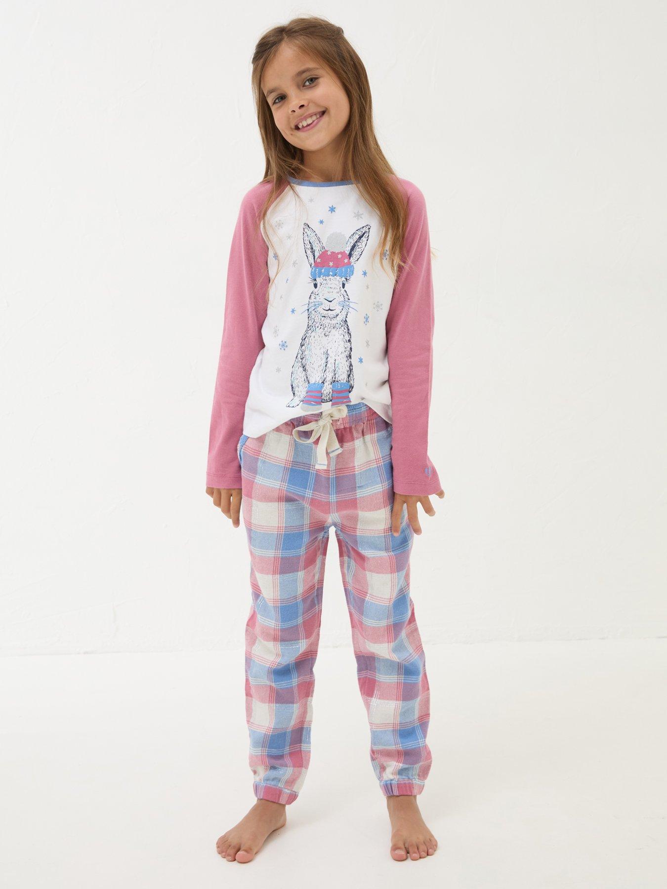 fatface-girls-rabbit-check-pyjama-set-multistillFront