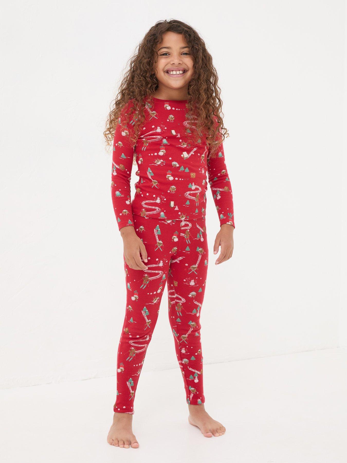 fatface-girls-family-print-snug-pyjama-set-redstillFront