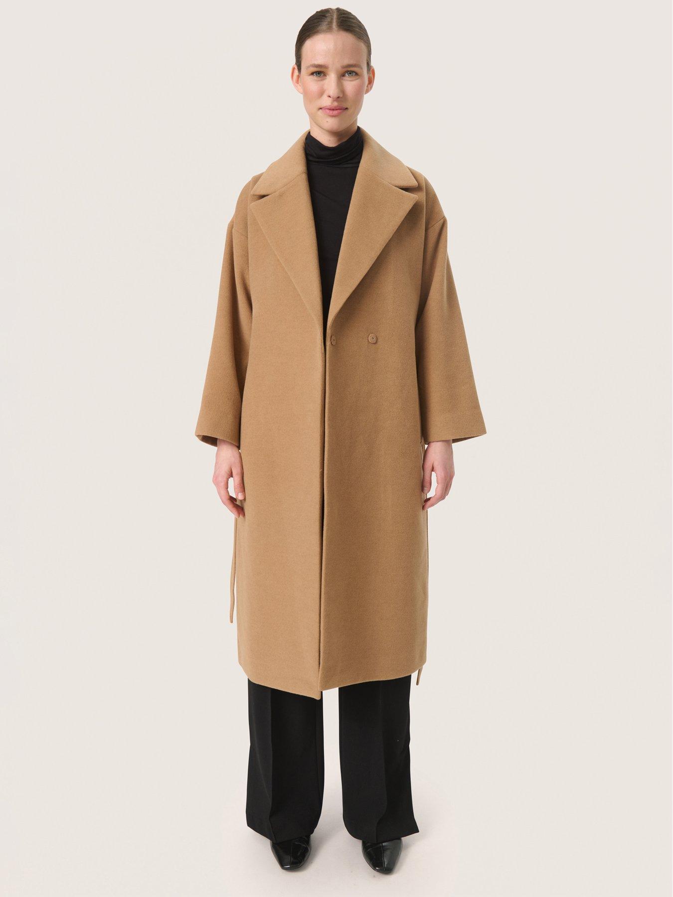 soaked-in-luxury-rubie-notch-lapel-tye-belt-coat-brownfront