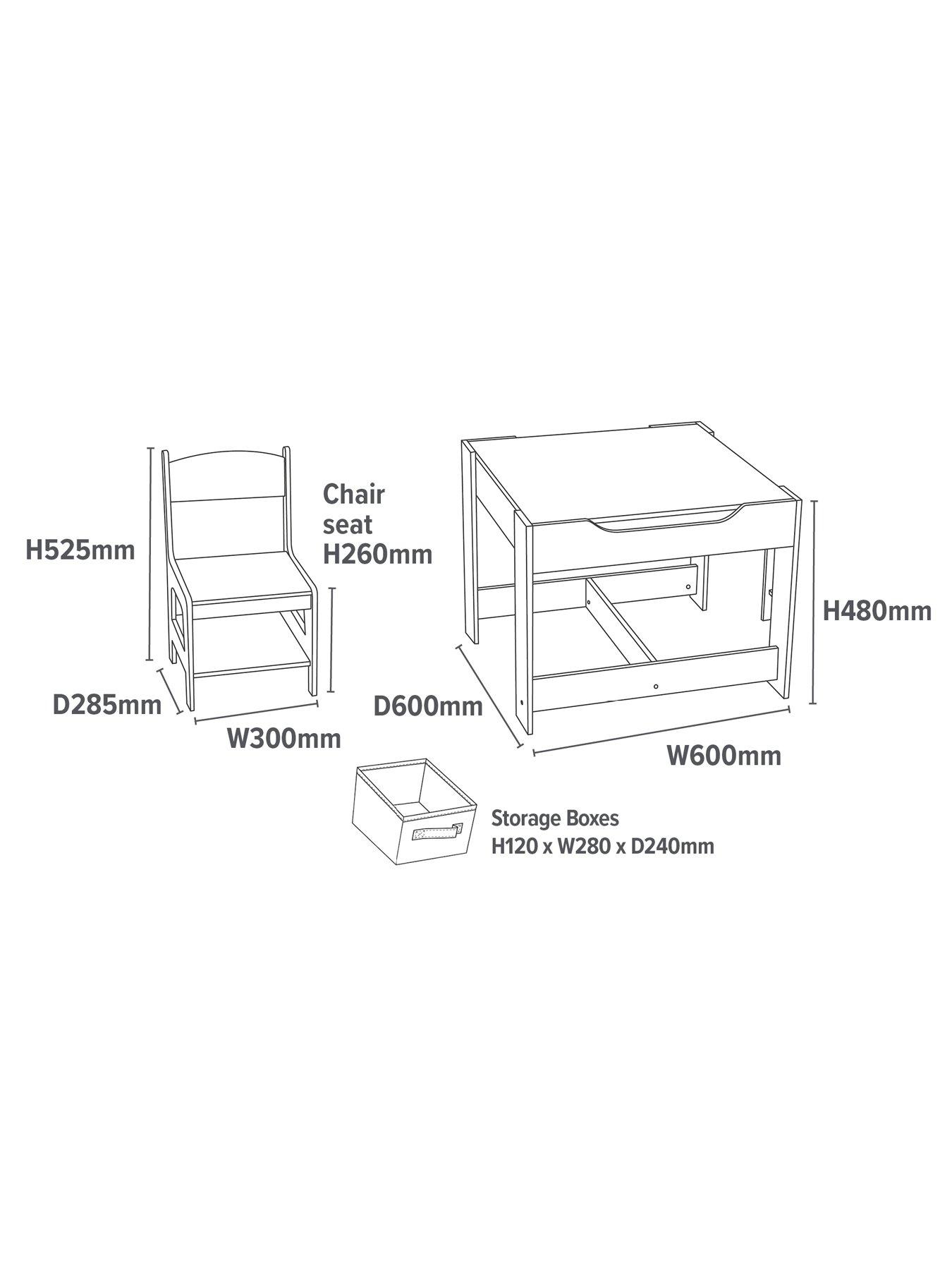 Image 7 of 7 of Liberty House White Table and Chairs with Pink Storage Bins