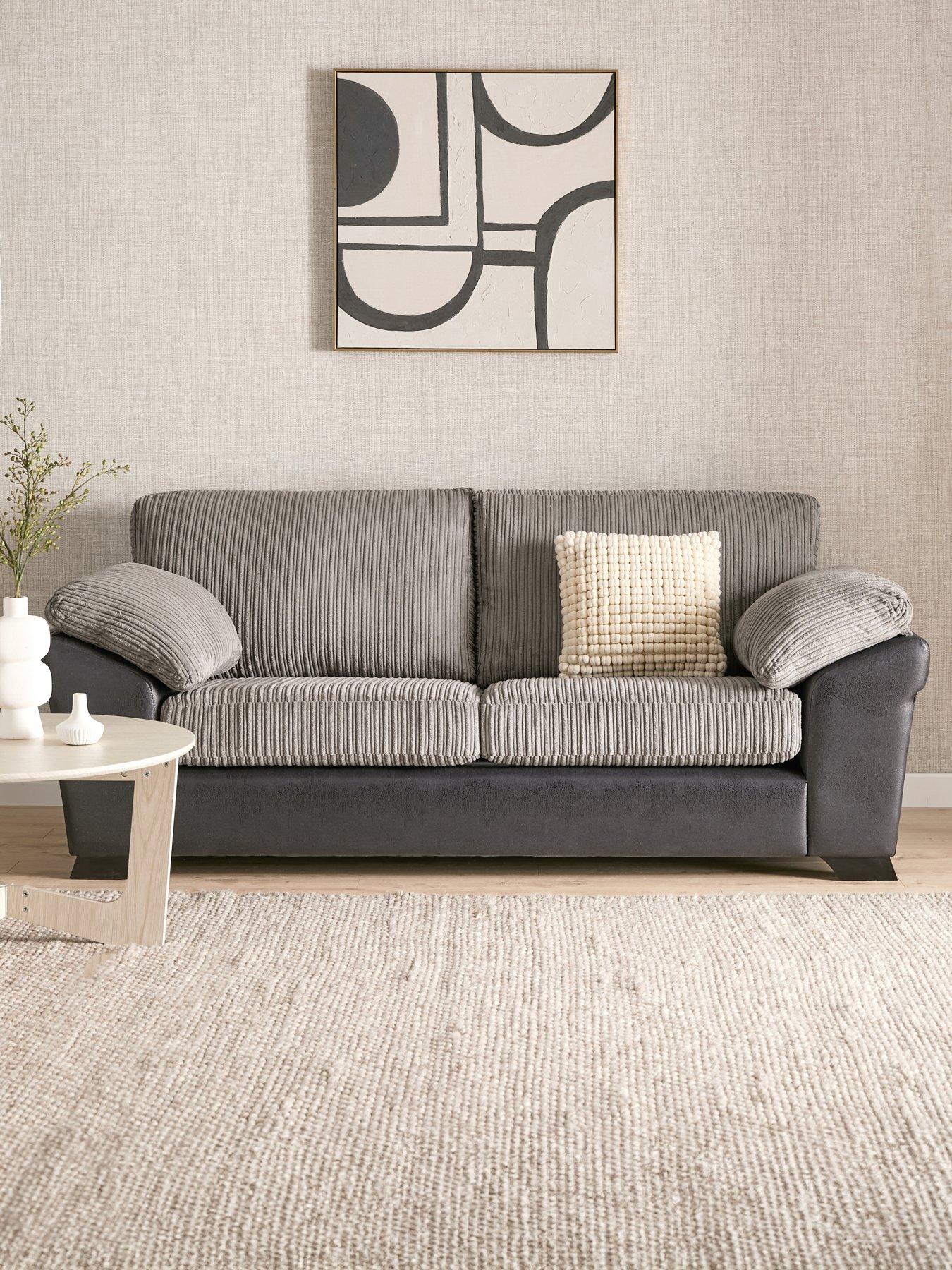 very-home-haven-3-seater-standard-back-fabric-sofafront