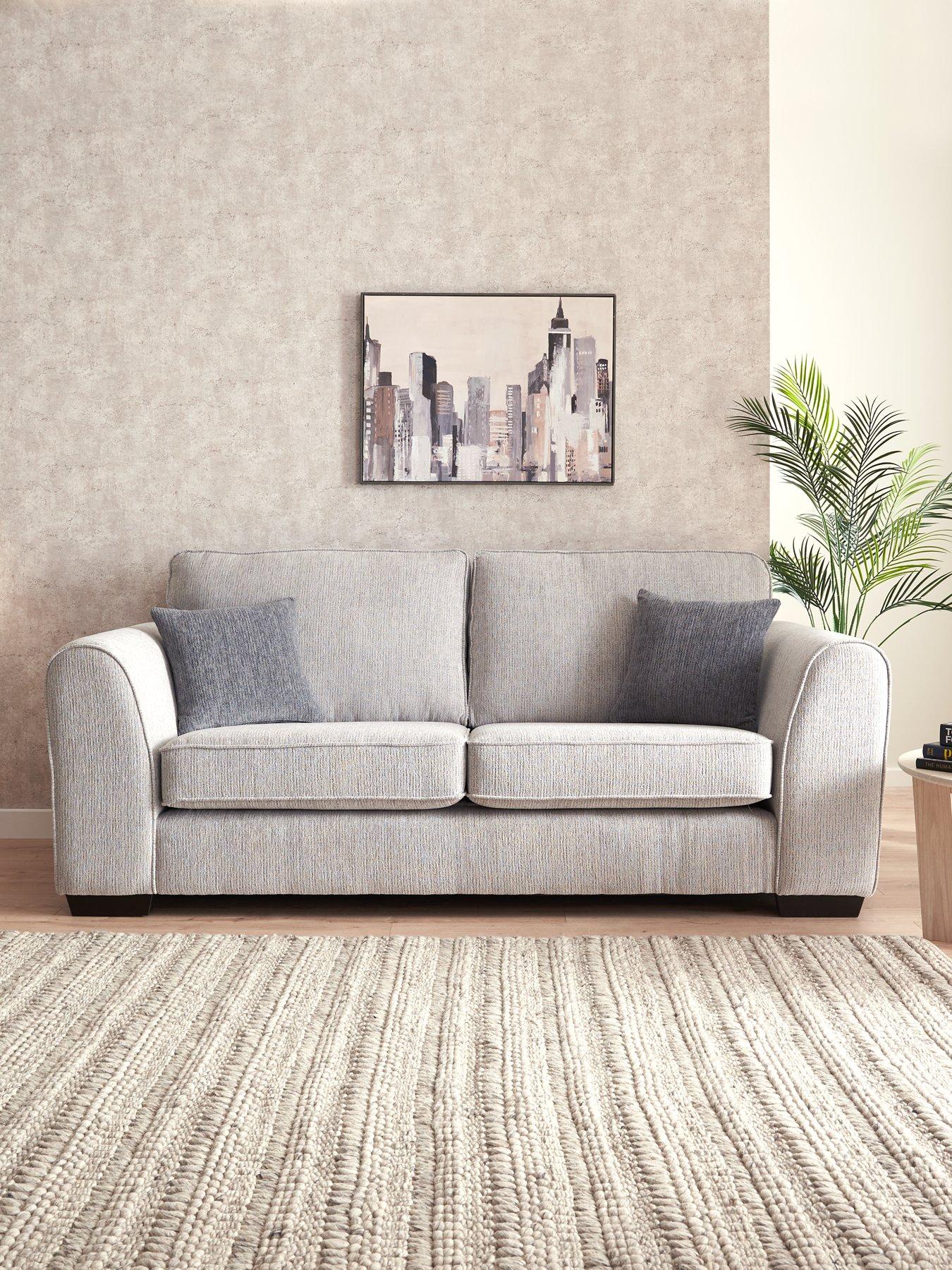 very-home-lavine-3-seater-standard-back-fabric-sofafront