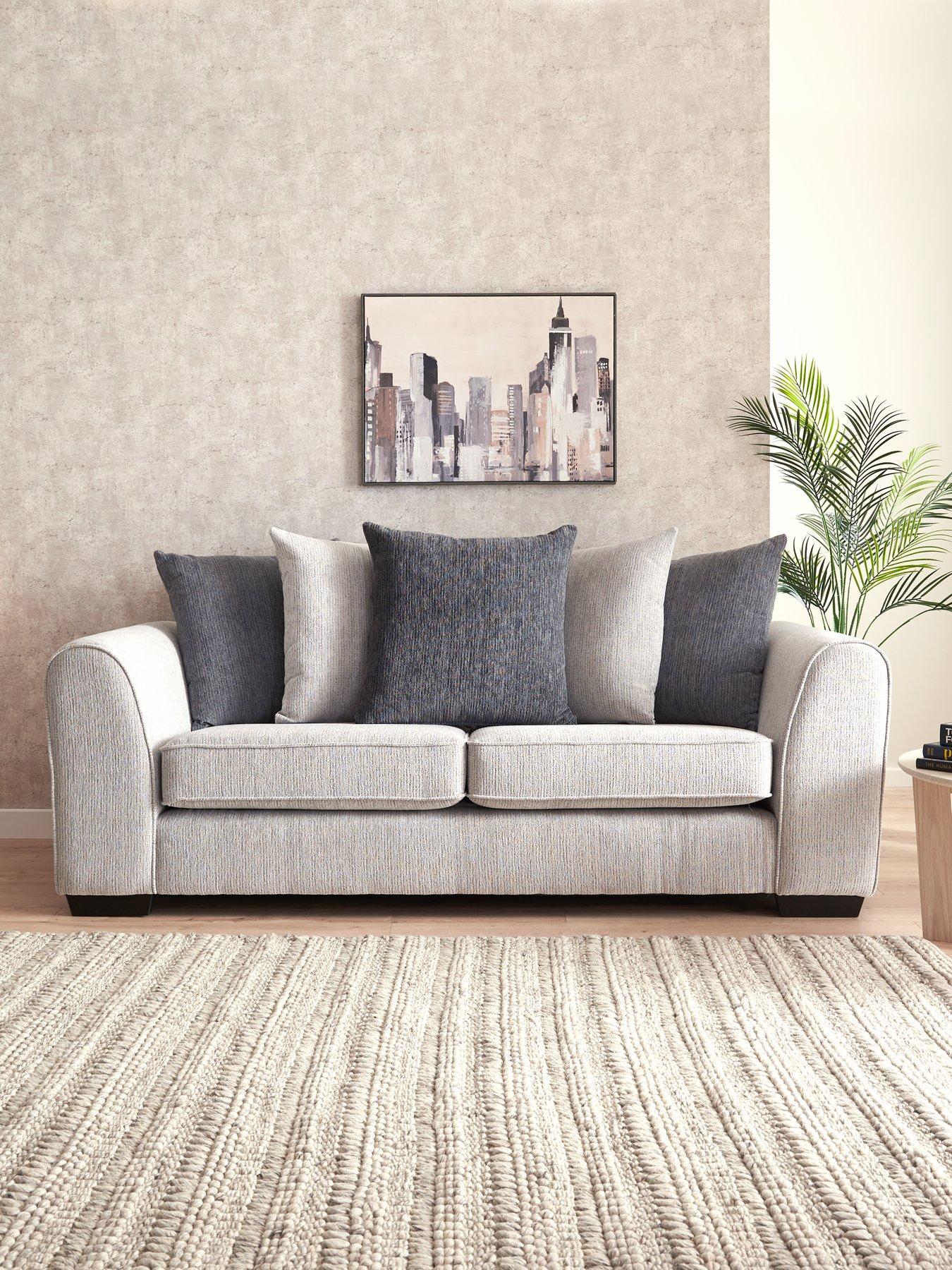 very-home-lavine-3-seater-scatter-back-fabric-sofa