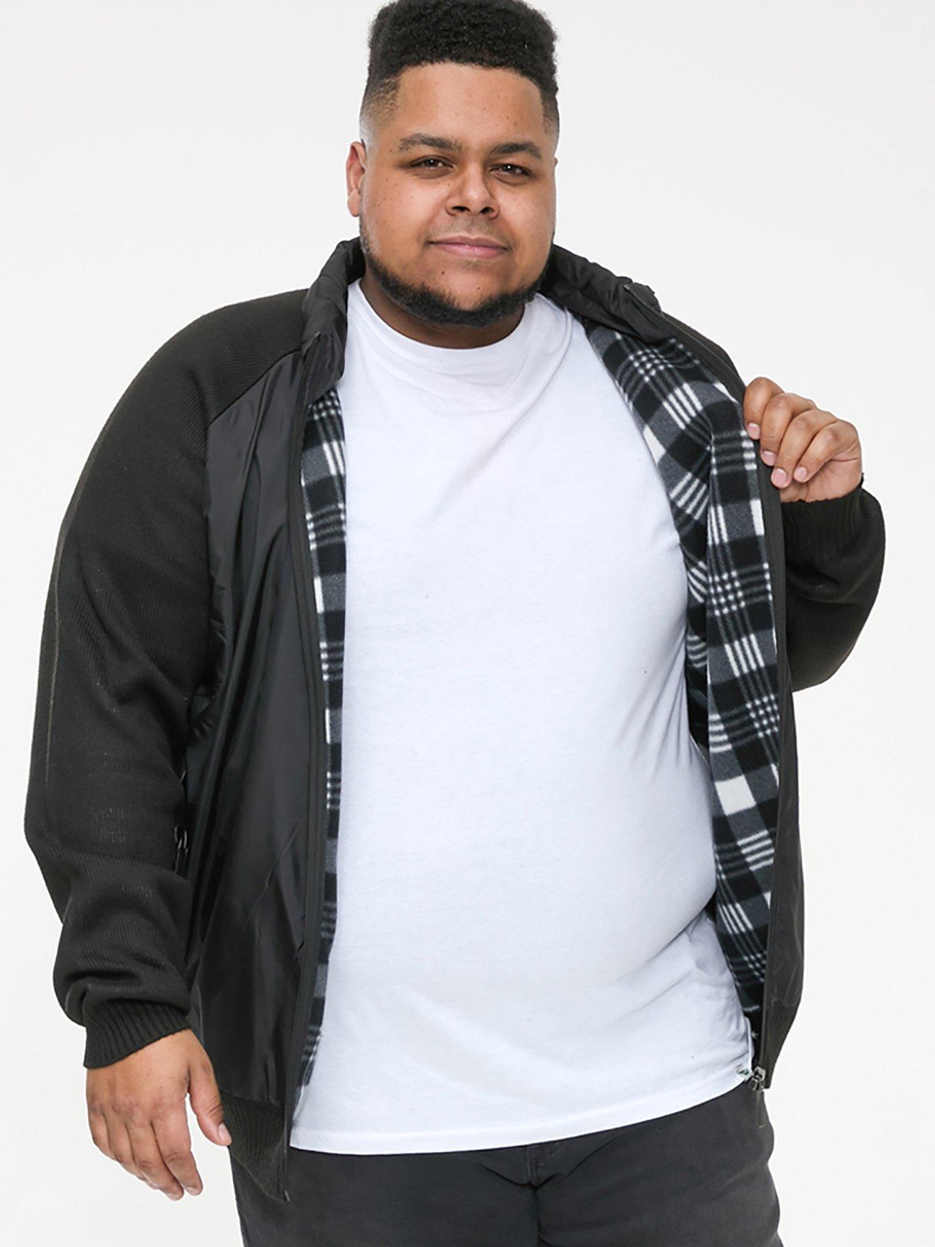 D555 D555 Marsden Hybrid Knitted Jacket -black