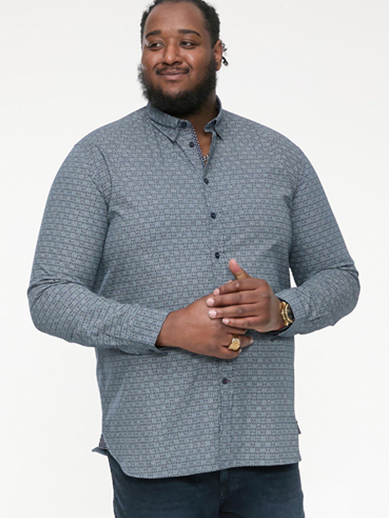 d555-d555-mangala-button-down-geometric-shirt-navy