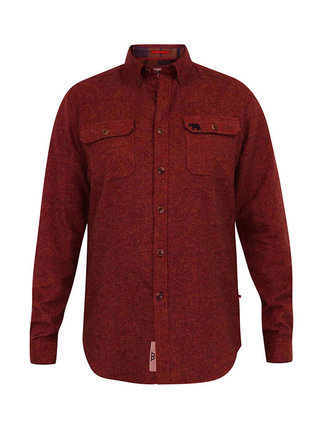 Image 3 of 4 of D555 Tobias Textured Overshirt - Rust