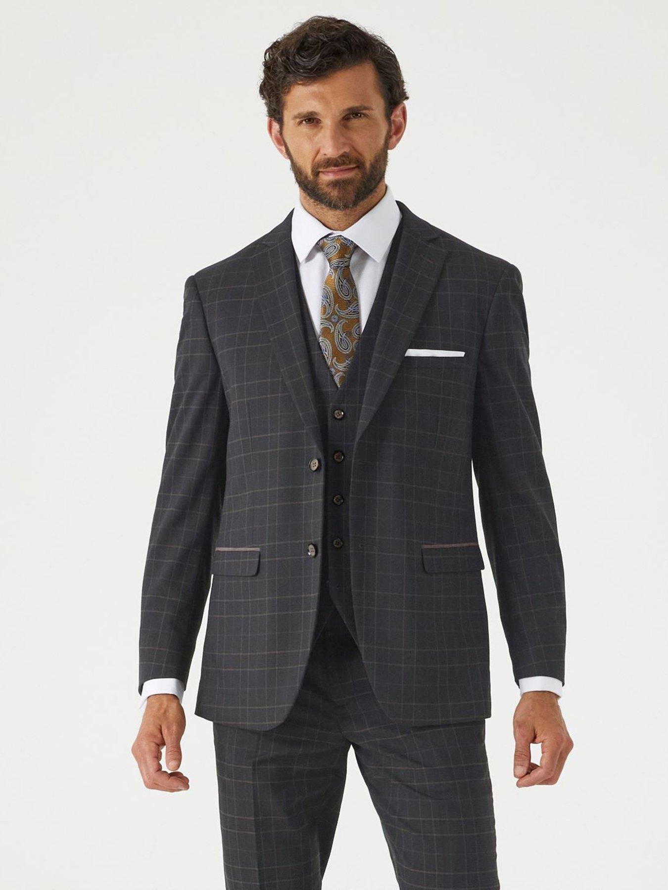 undefined Skopes Casey Check Tailored Fit Suit Jacket