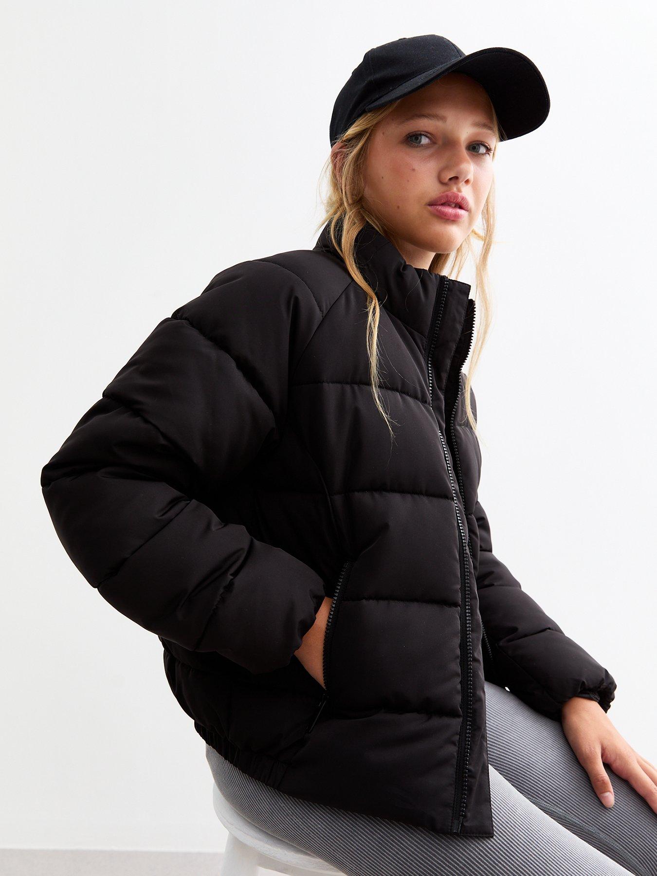 new-look-915-girls-black-funnel-neck-padded-jacket