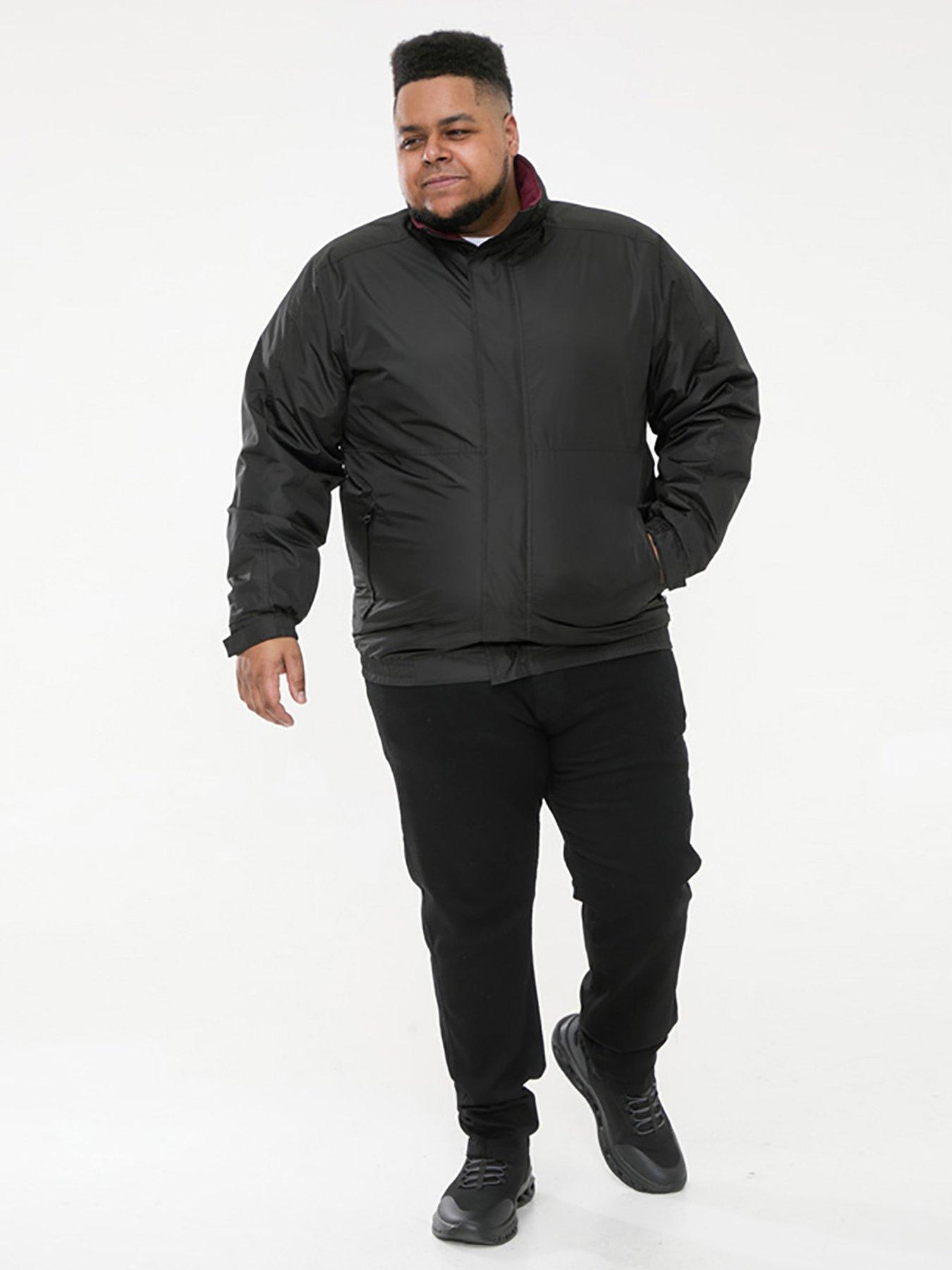 d555-d555-rudy-showerproof-fleece-lined-jacket-with-packaway-hood-blackback