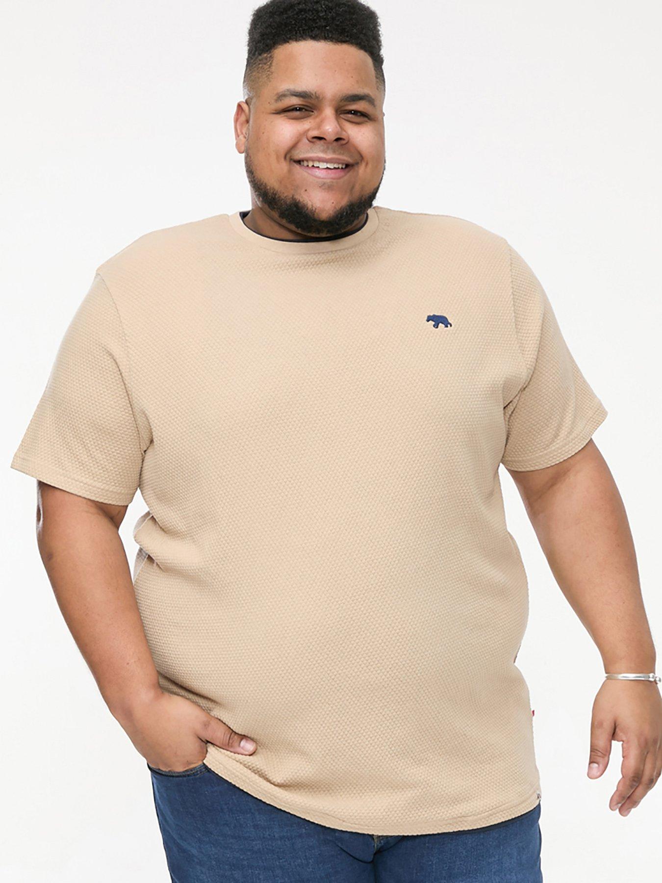 D555 Sandford Waffle Textured T-Shirt - Beige