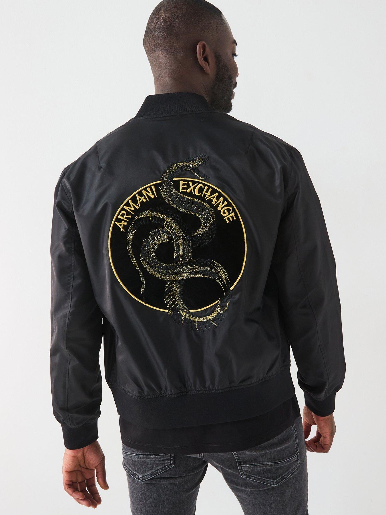 armani-exchange-armani-exchange-snake-back-logo-bomber-jacket-black