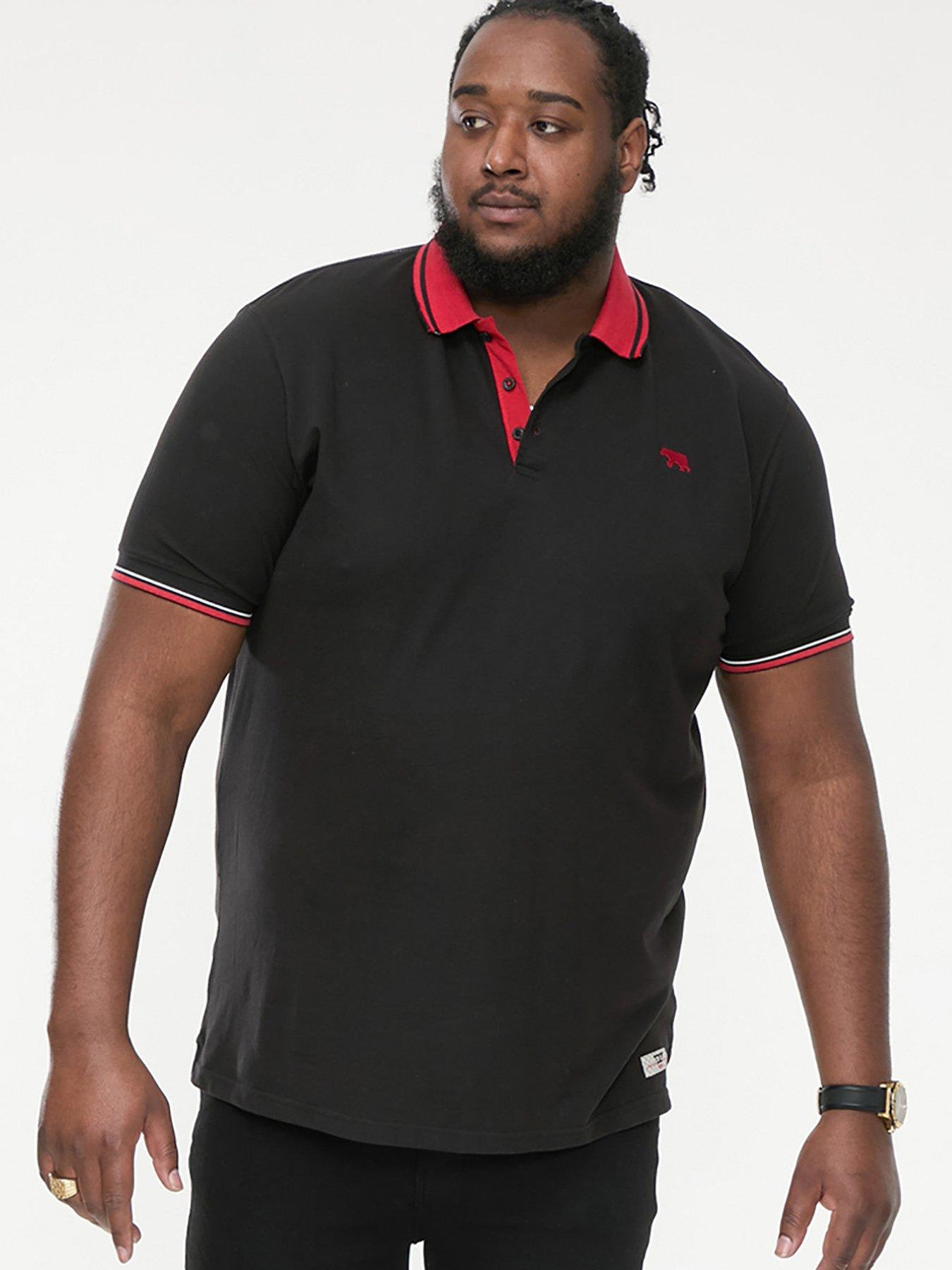 d555-chester-pique-polo-shirt-with-red-collar-black
