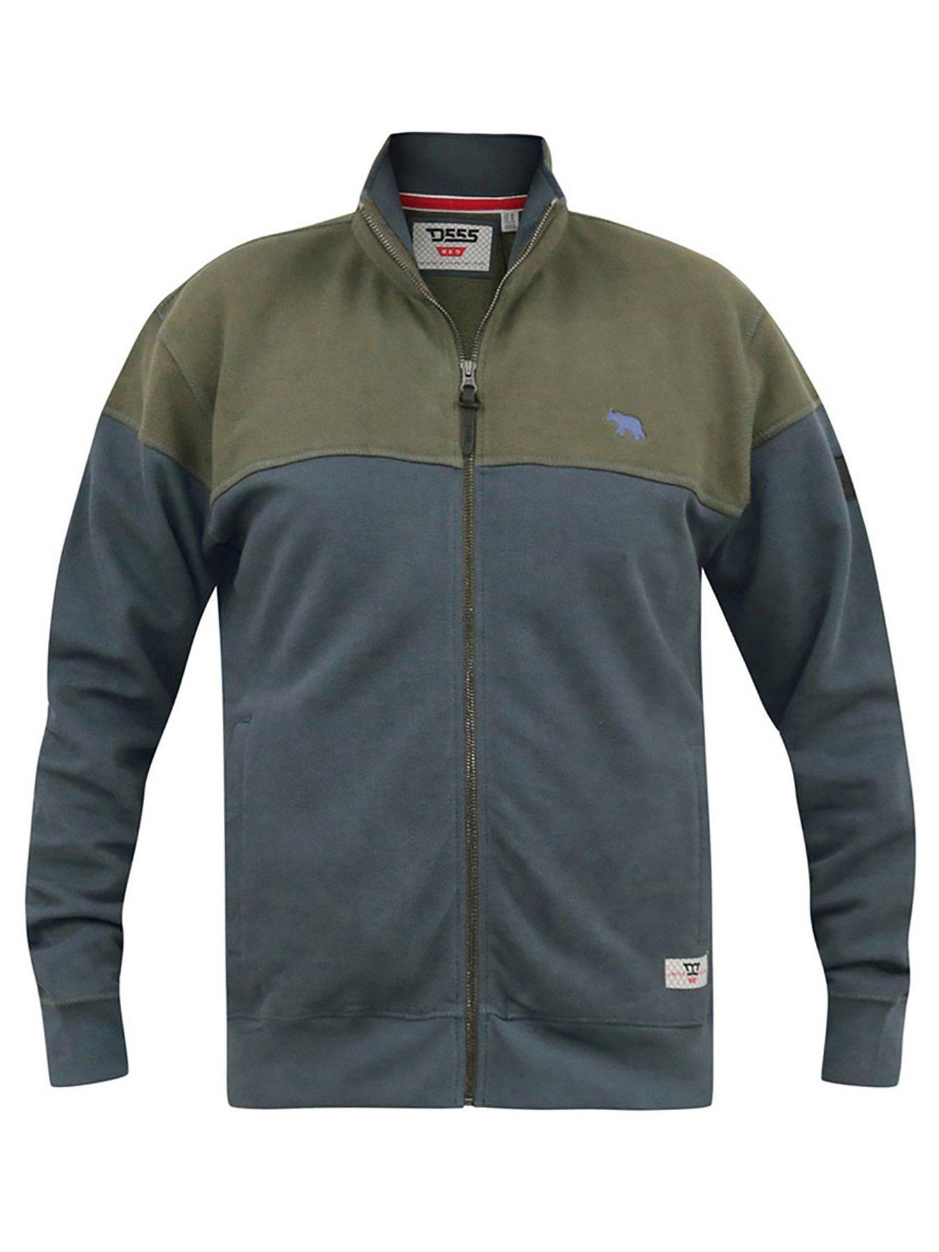 d555-d555-denham-zip-through-fleece-sweatshirt-with-chest-embroidery-khakigreyoutfit