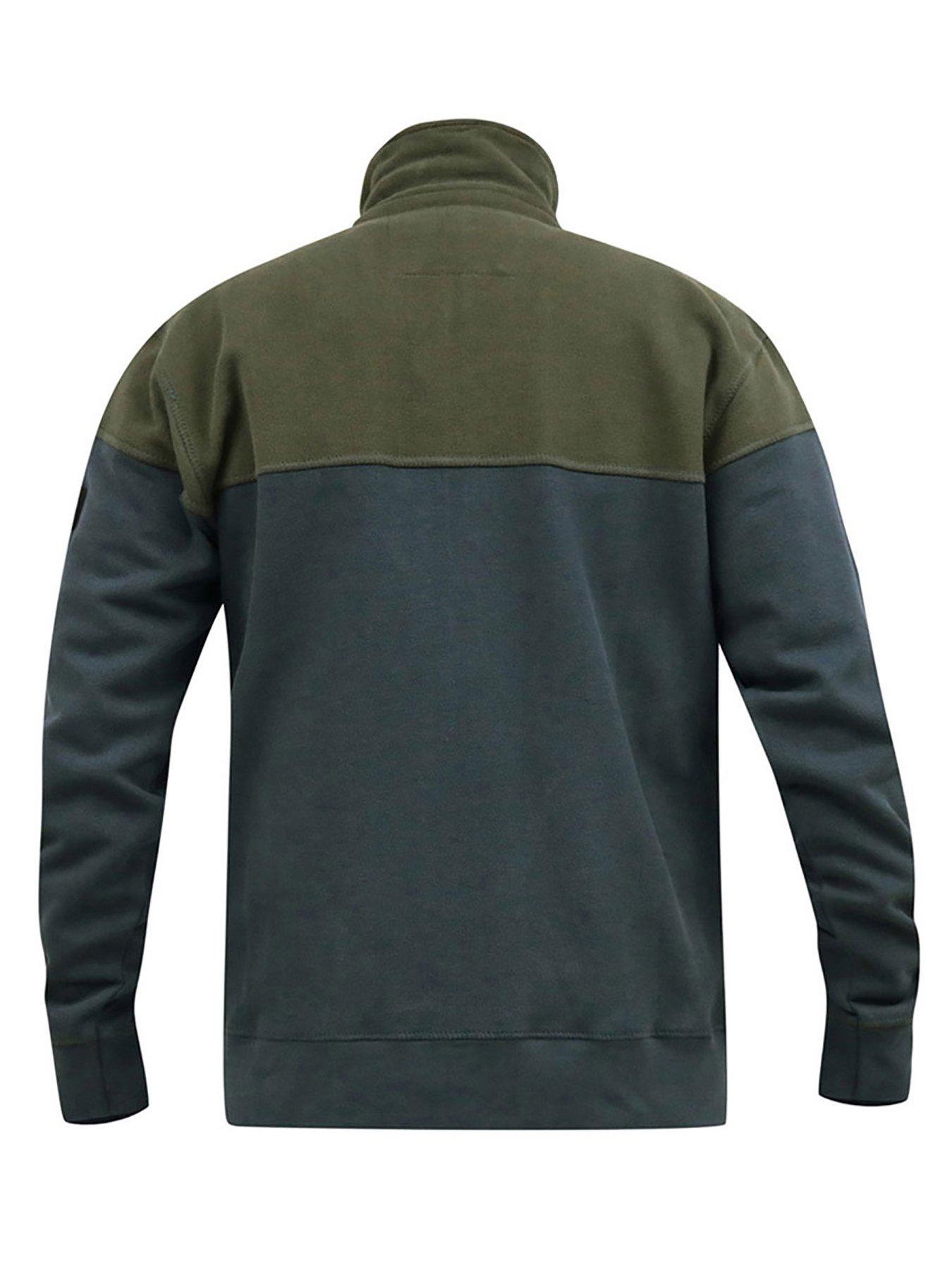 d555-d555-denham-zip-through-fleece-sweatshirt-with-chest-embroidery-khakigreydetail