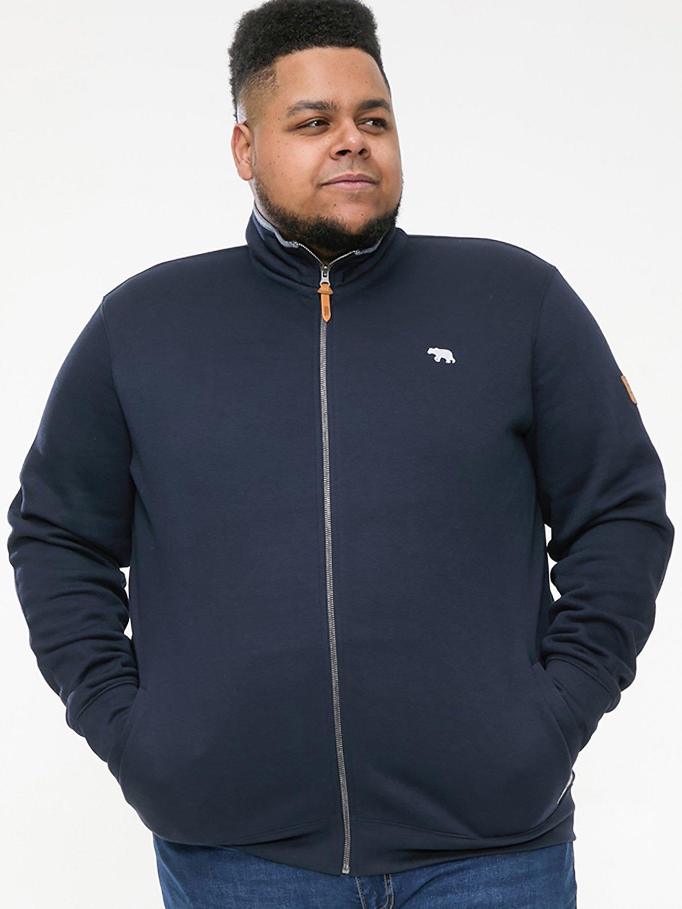 D555 Nashua Zip Through Fleece Sweatshirt - Navy