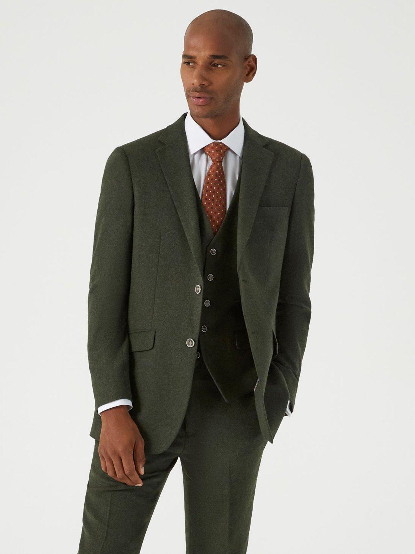 undefined Skopes Jude Herringbone Tailored Fit Suit Jacket