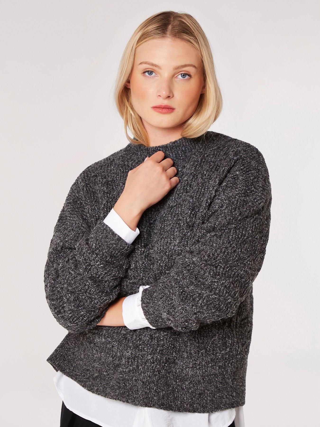 apricot-plaited-mock-neck-jumper-grey