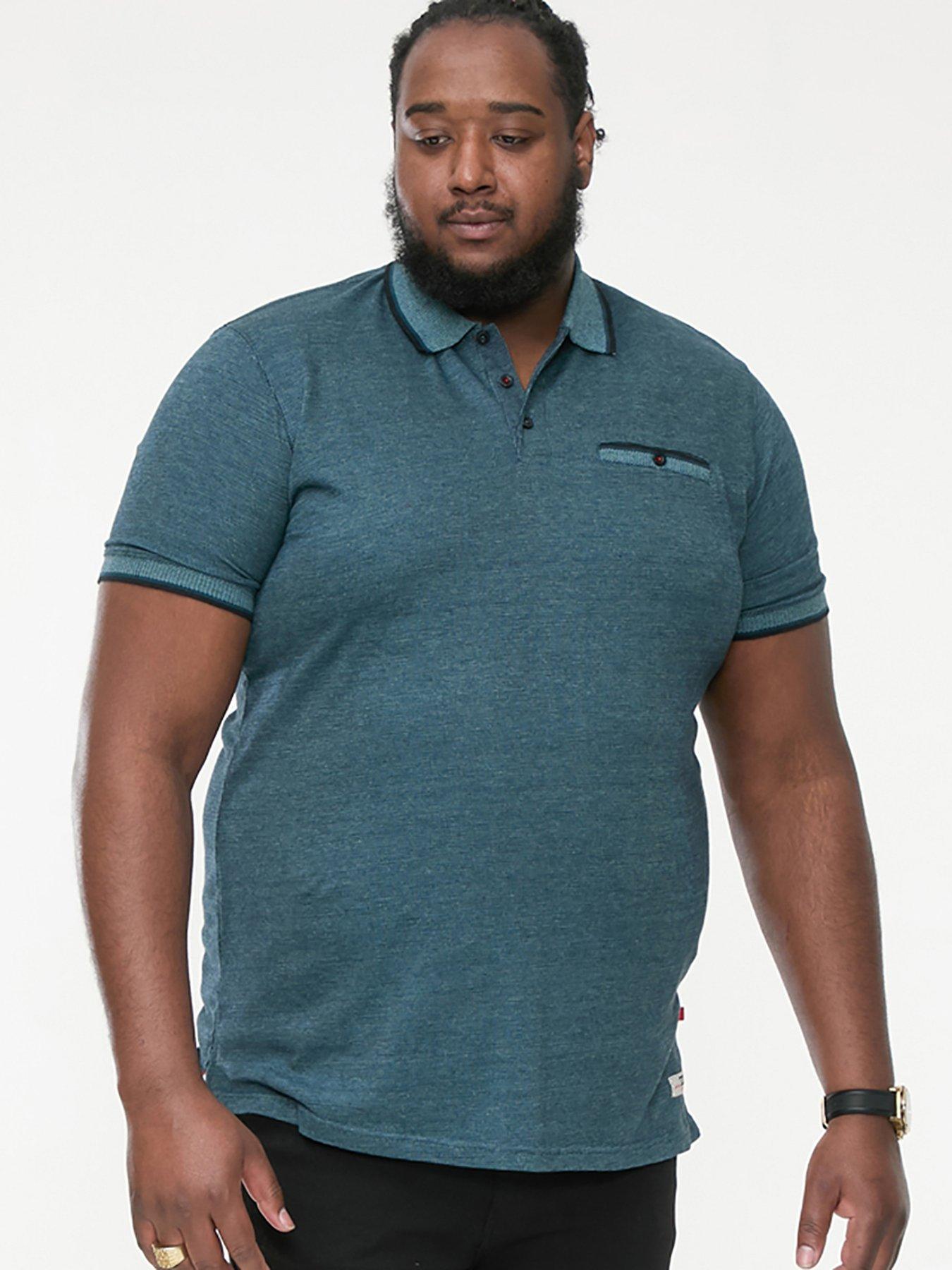 D555 Troy Polo Shirt With Jacquard Collar - Teal