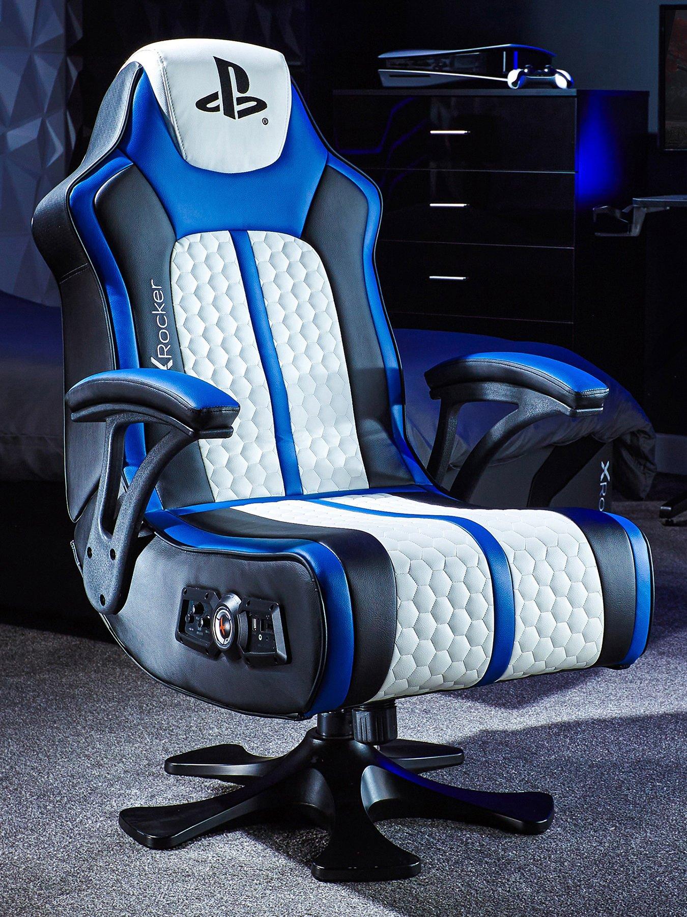 X Rocker XR Officially Licensed Playstation Legend 2.1 - WHITE/BLACK / BLUE