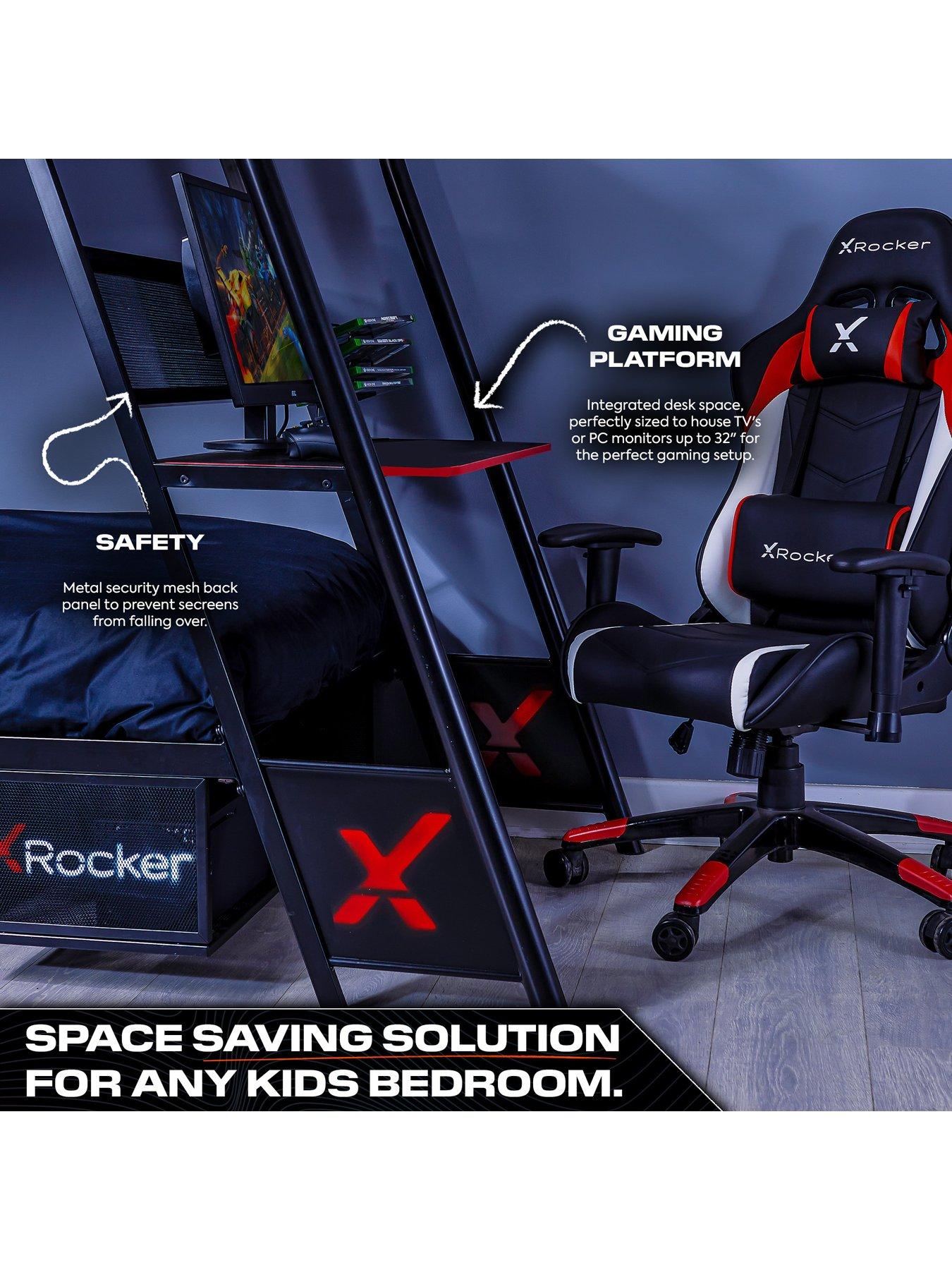 x-rocker-armada-dual-bunk-bednbspwith-gaming-desk-and-mattress-options-buy-amp-saveoutfit