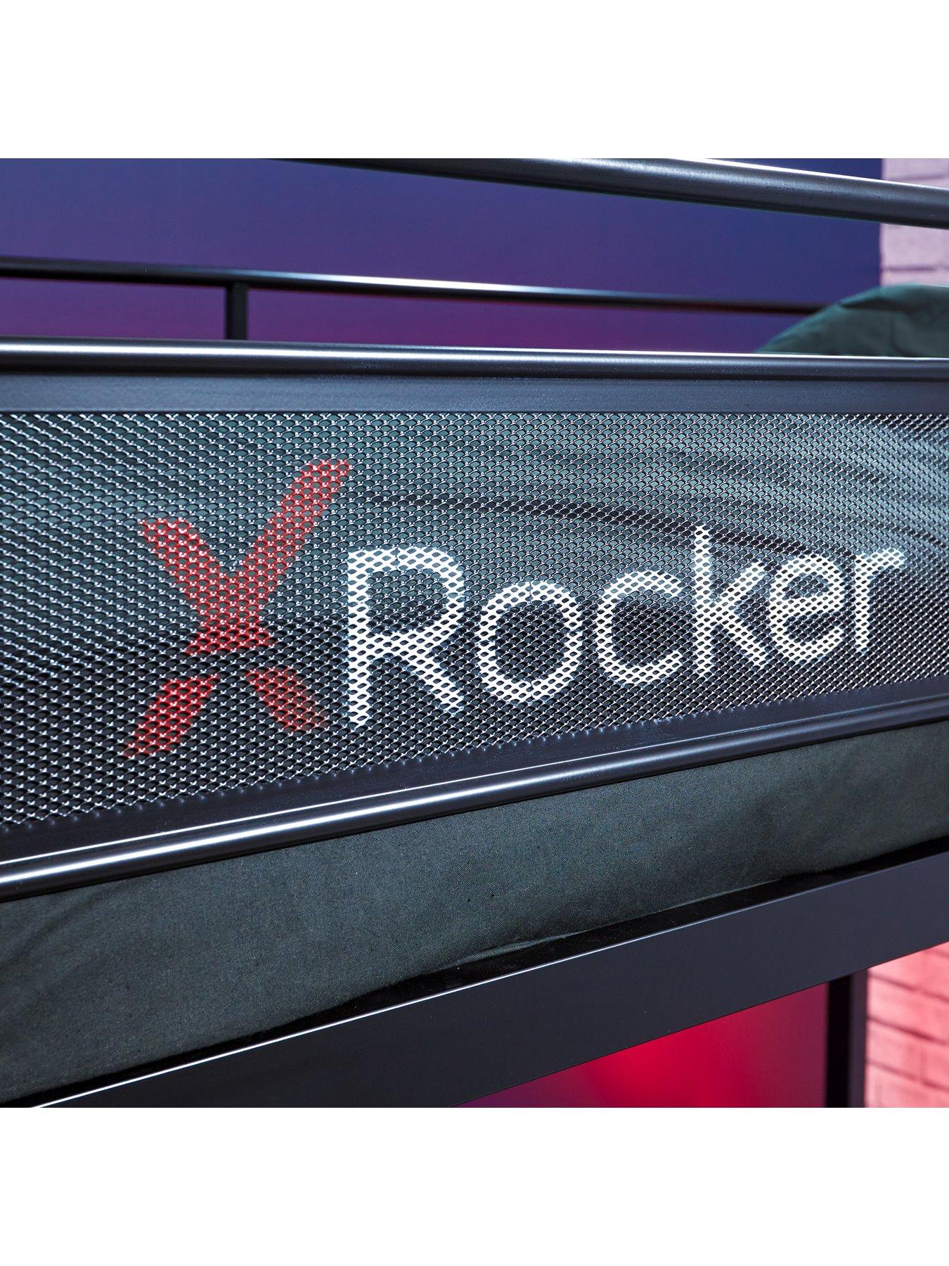 Image 3 of 6 of X Rocker Stronghold High Sleeper Bed with Double Futon Cushion and Mattress Option (Buy &amp; SAVE!)
