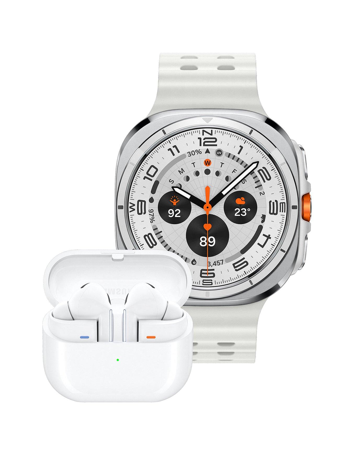 Image 1 of 8 of Samsung Galaxy Watch Ultra 47mm LTE White with Buds3Pro White