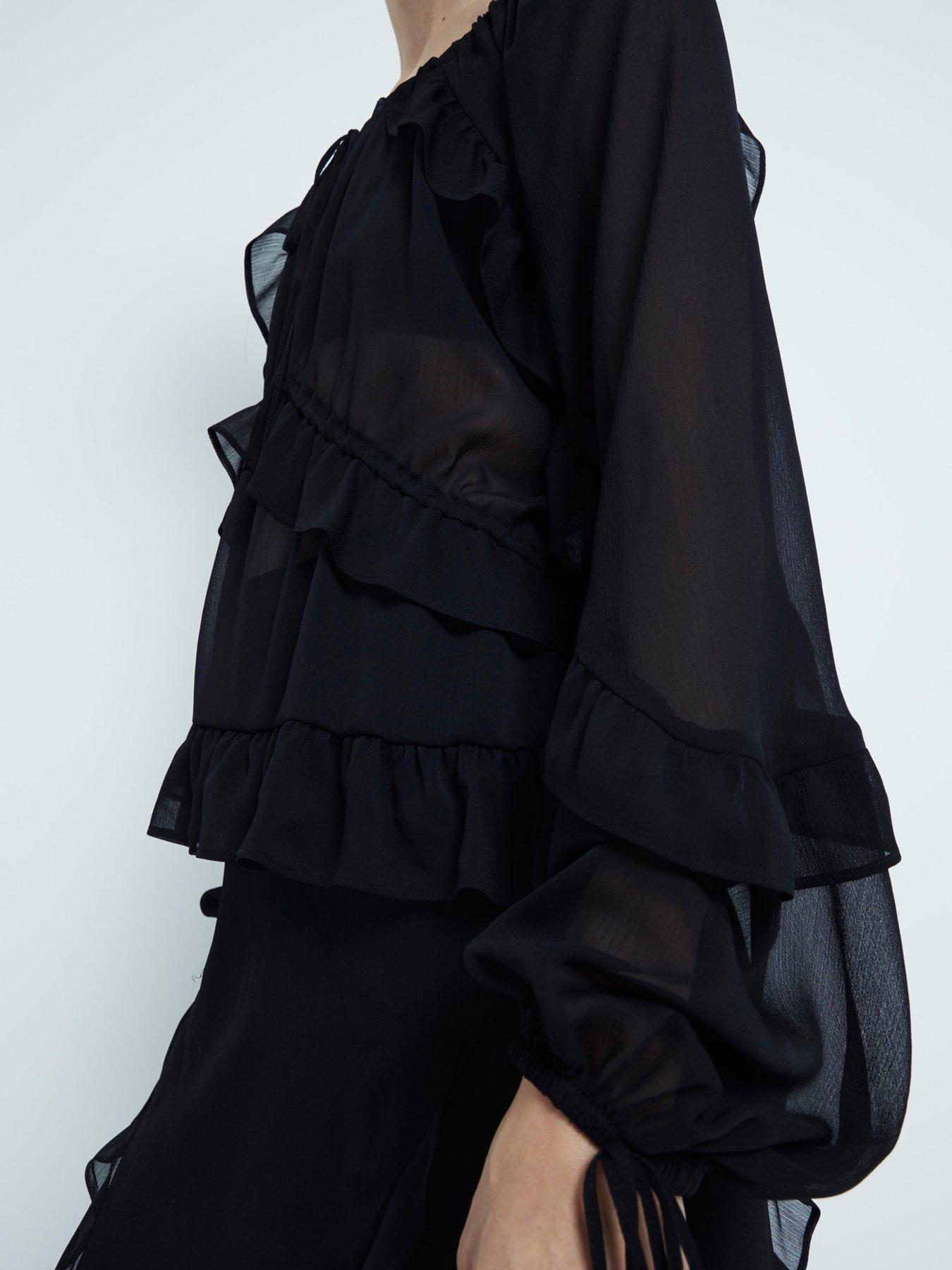 river-island-chiffon-ruffle-tie-detail-blouse-blackoutfit