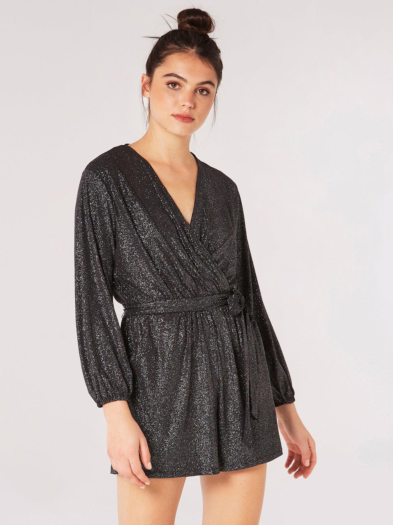 apricot-glitter-wrap-playsuit