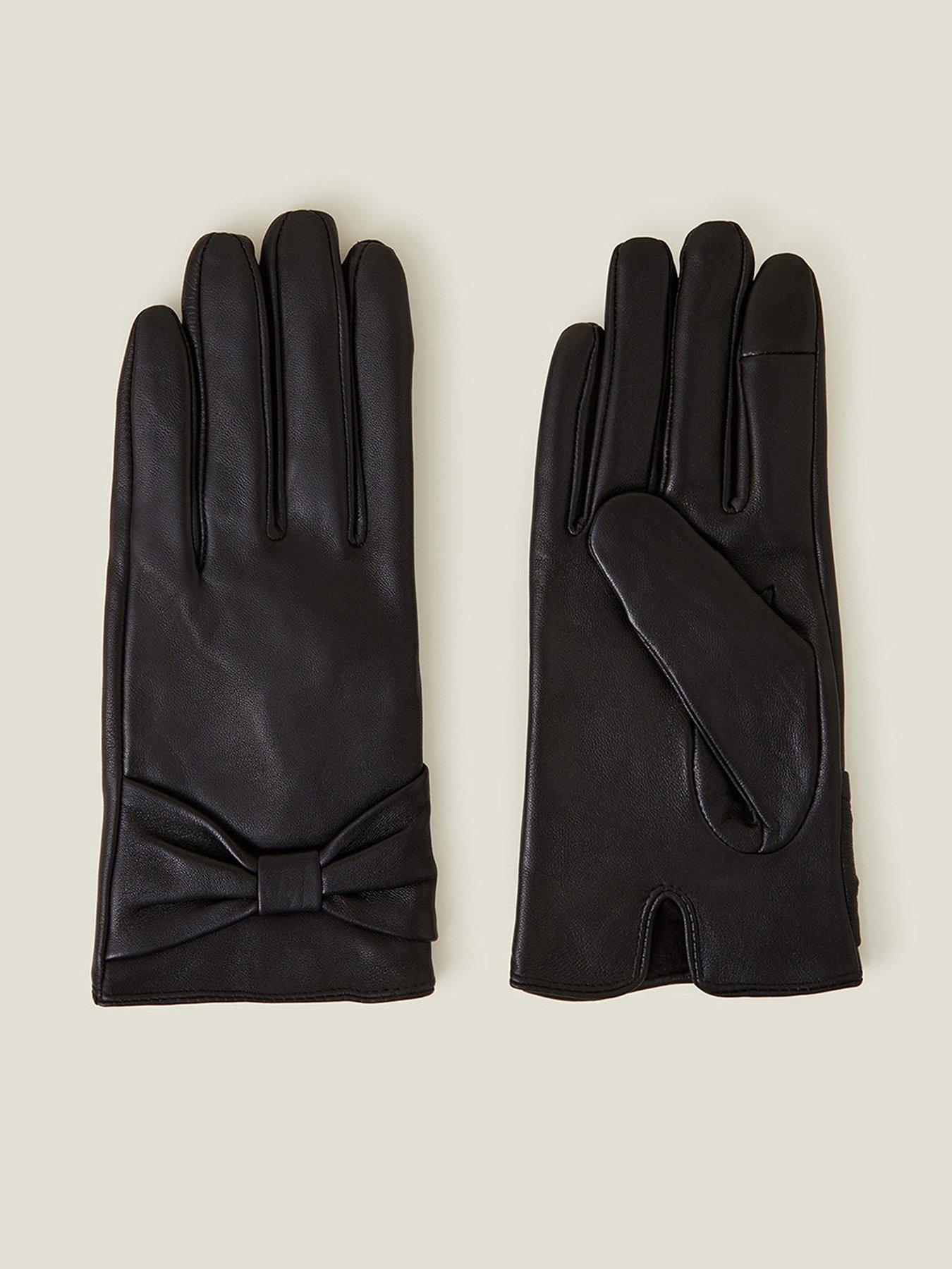 accessorize-leather-bowgloves