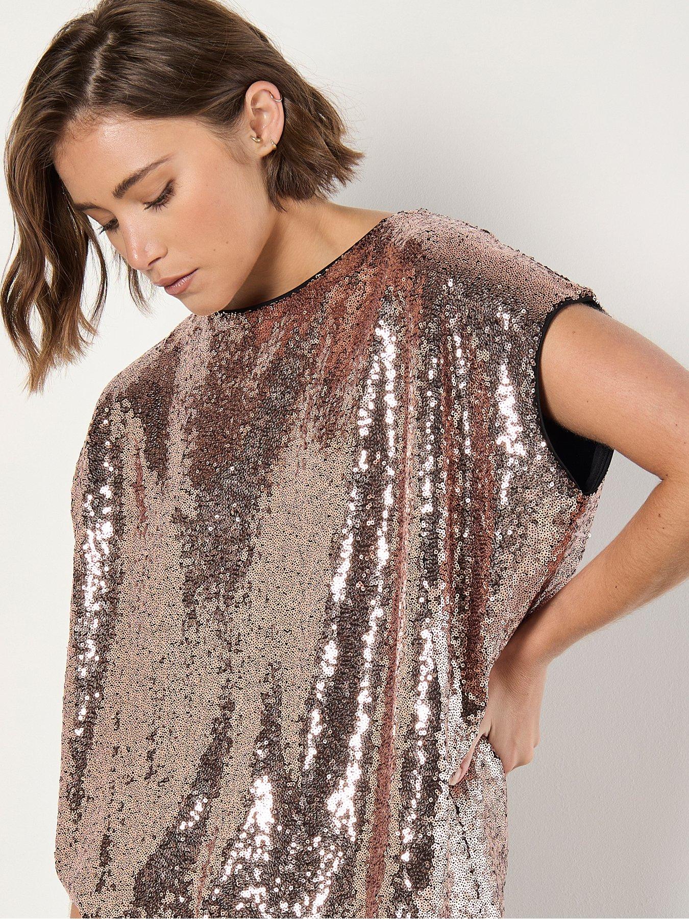 apricot-flat-sequin-cocoon-topoutfit