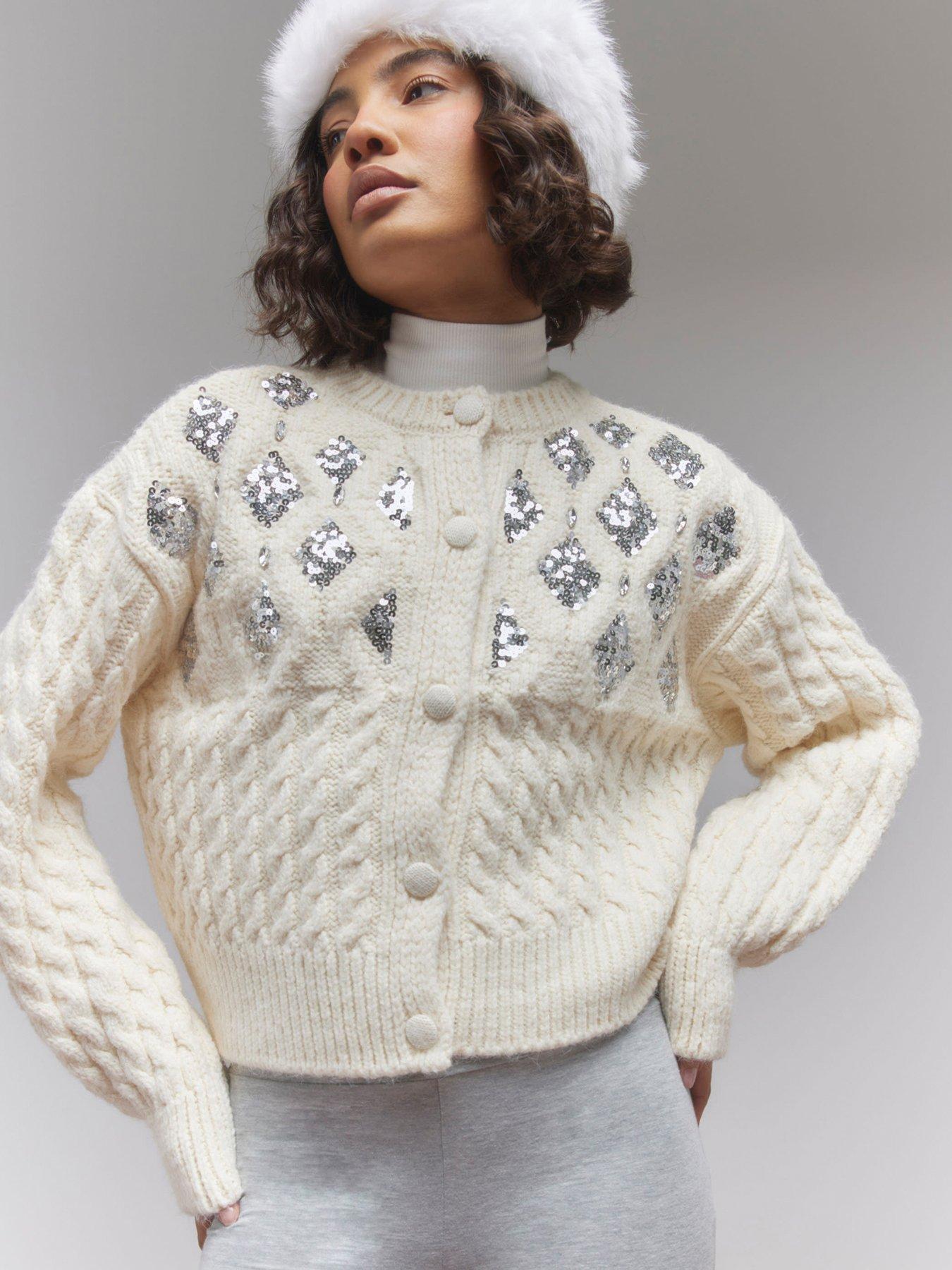 river-island-bubble-embellished-cardigan-cream