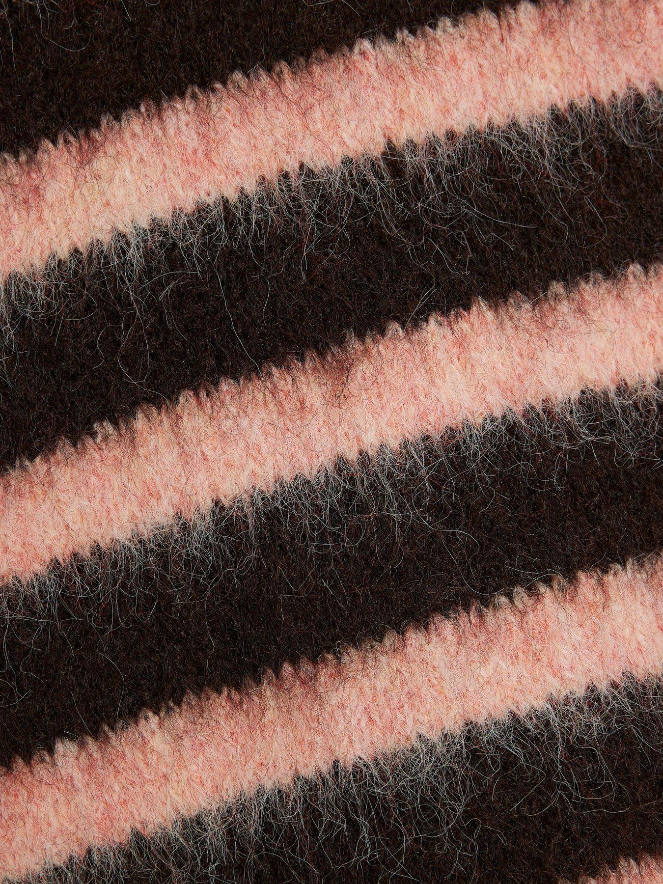 river-island-stripe-hairy-jumper-dark-browndetail