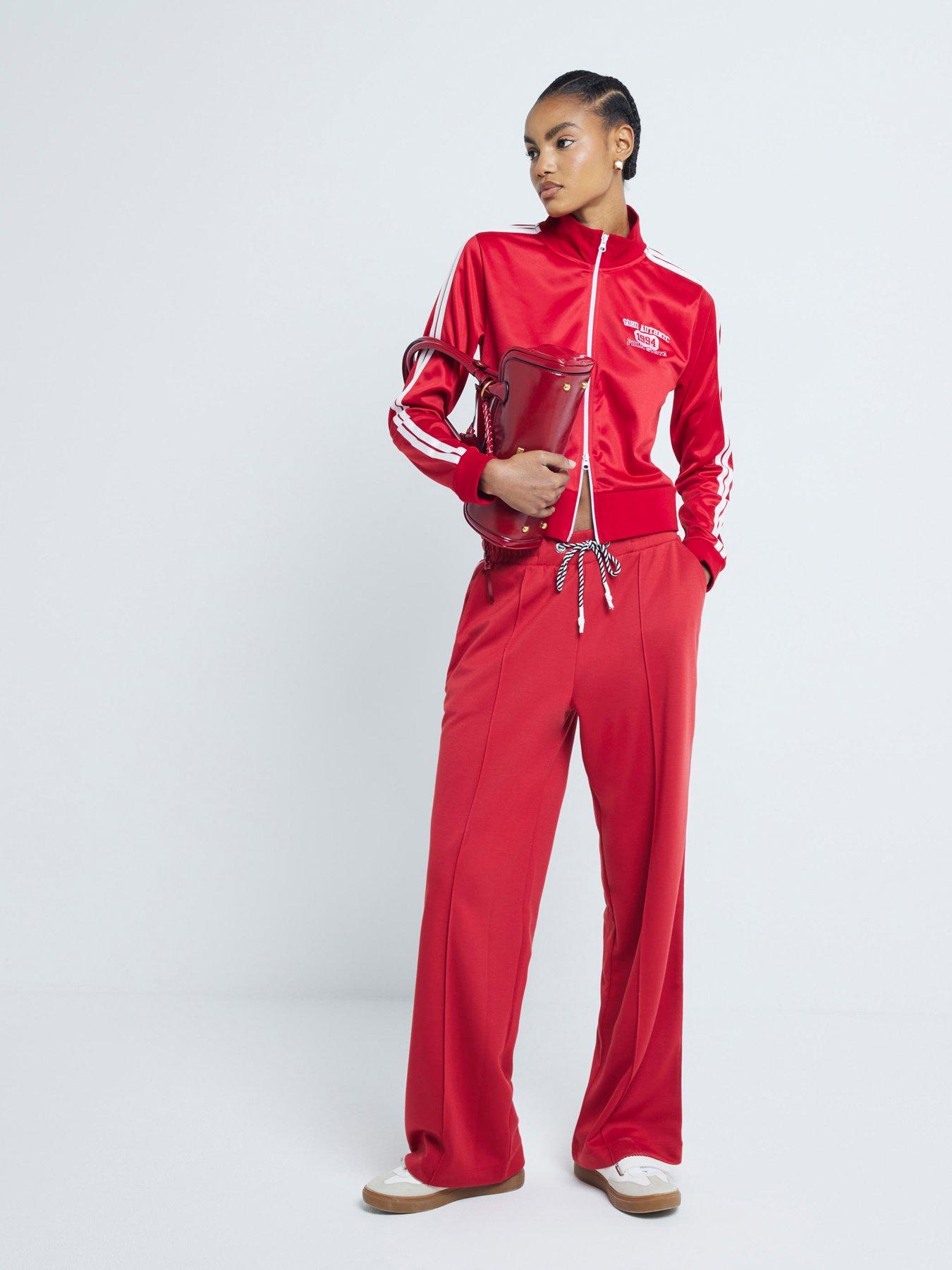 river-island-side-stripe-wide-leg-jogger-redback