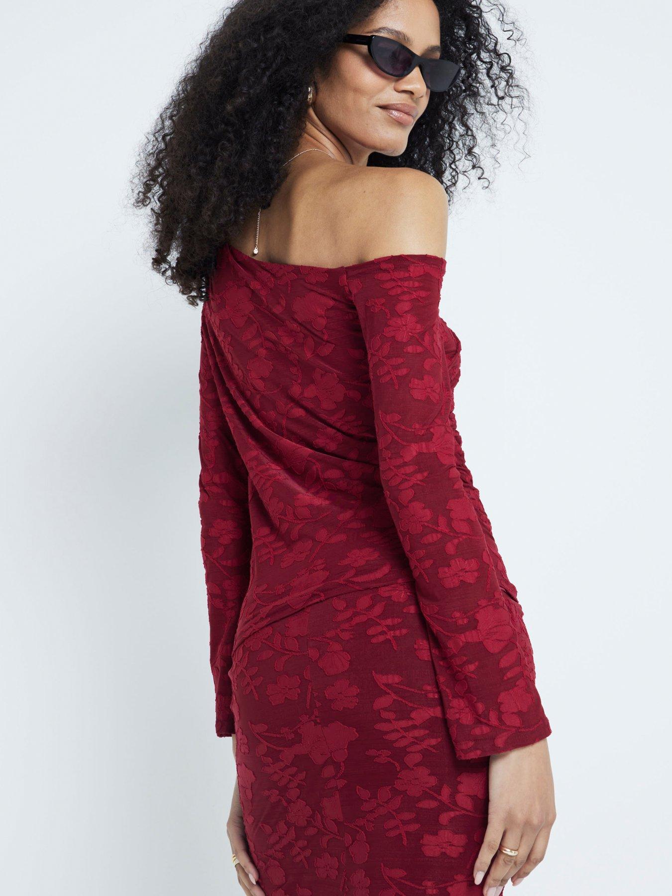 river-island-devour-drape-off-shoulder-set-dark-redstillFront