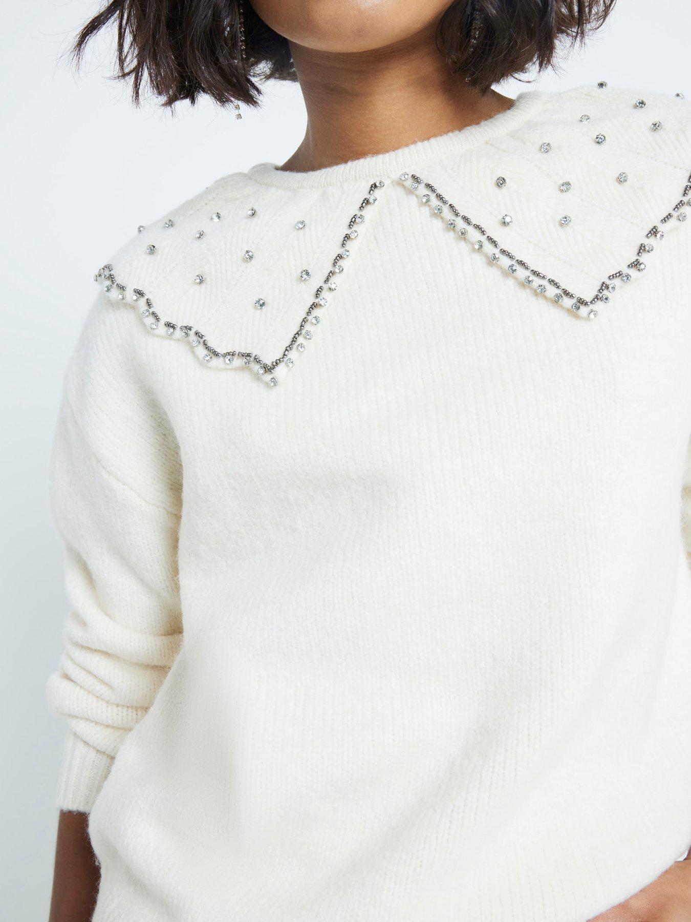 river-island-ultimate-embellished-collar-jumper-creamoutfit