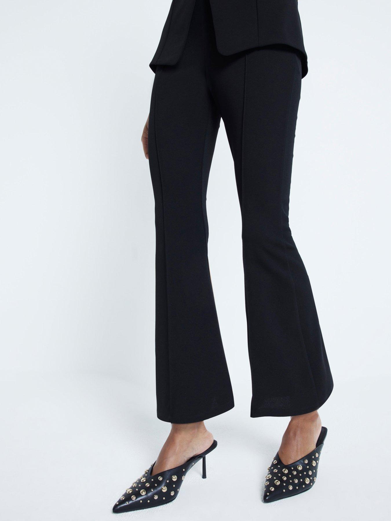 river-island-bootcut-crop-pull-on-trouser-blackback