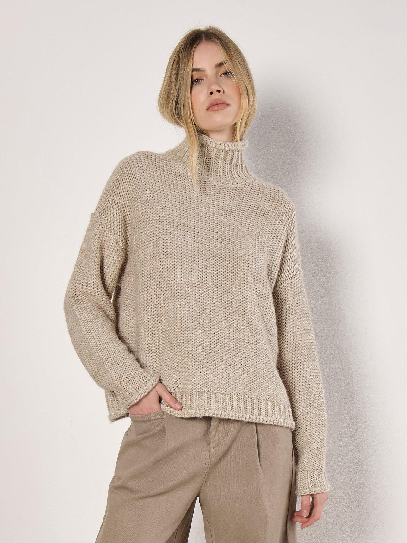 apricot-apricot-oversized-mock-nk-chunky-jumper