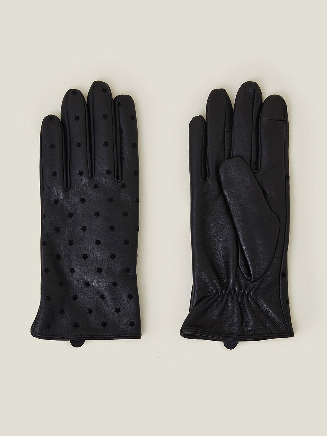 accessorize-star-leather-gloves