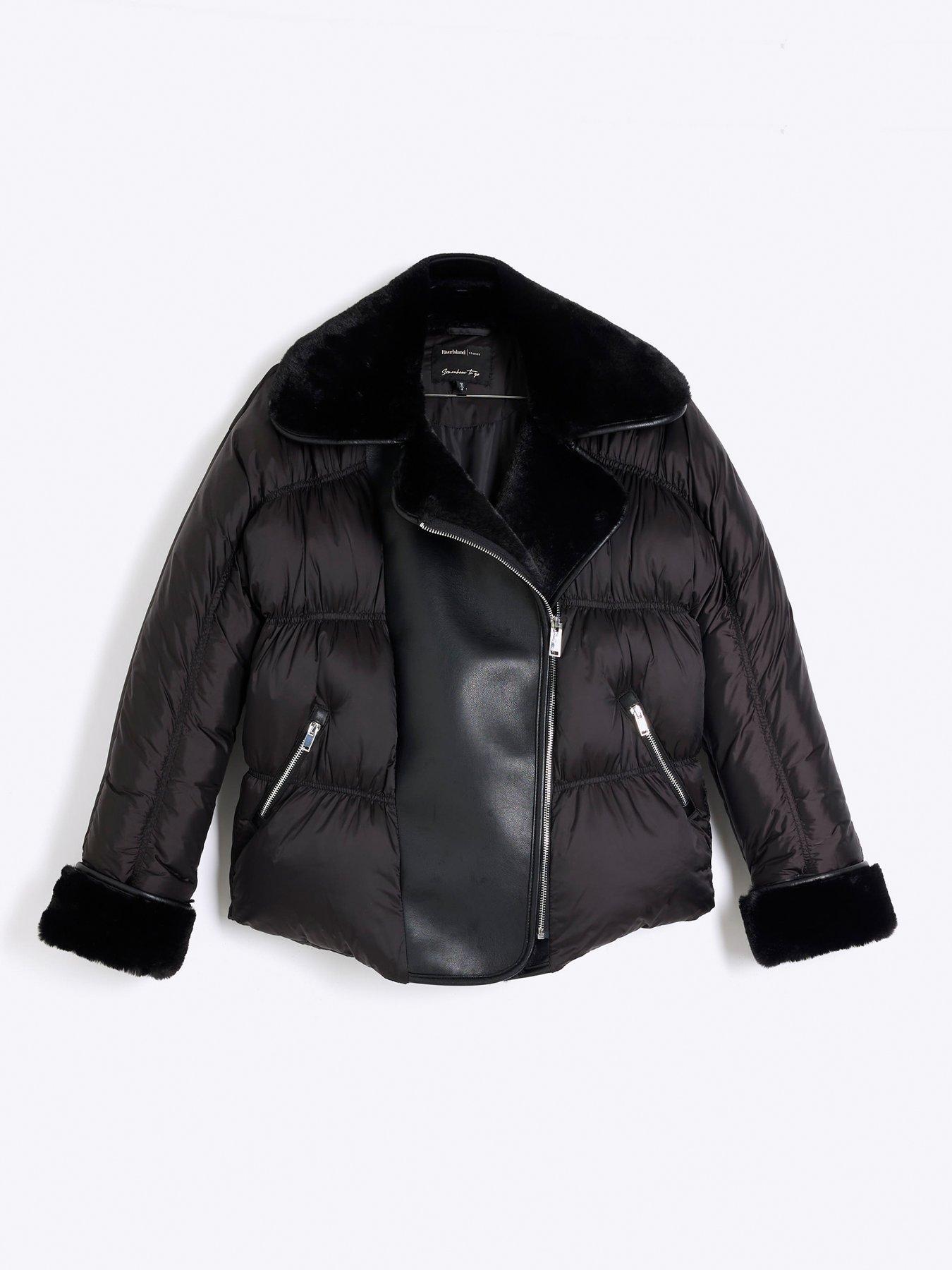 river-island-hybrid-pu-nylon-mix-jacket-blackdetail