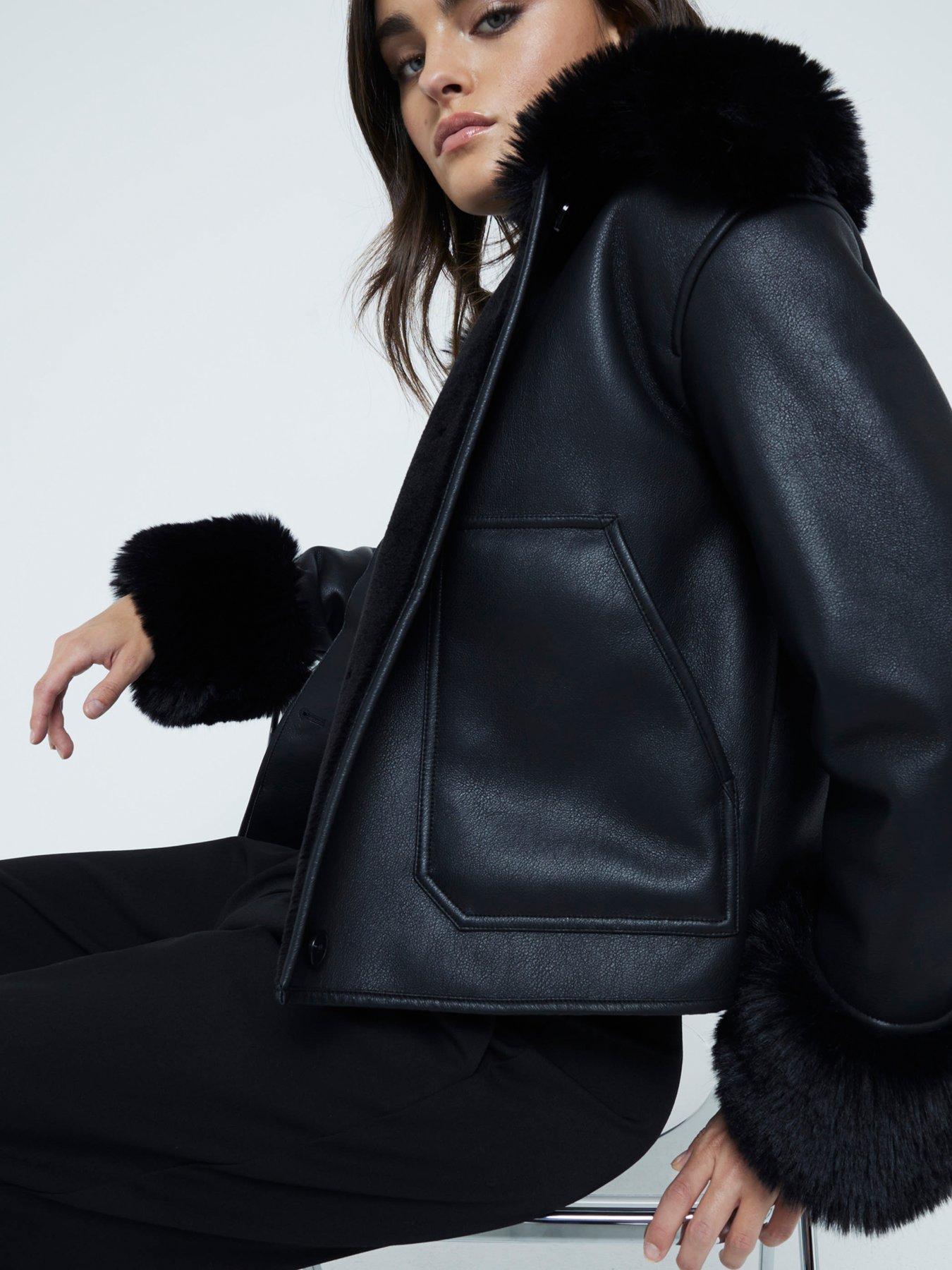 river-island-faux-fur-cuff-shearling-jacket-blackstillFront