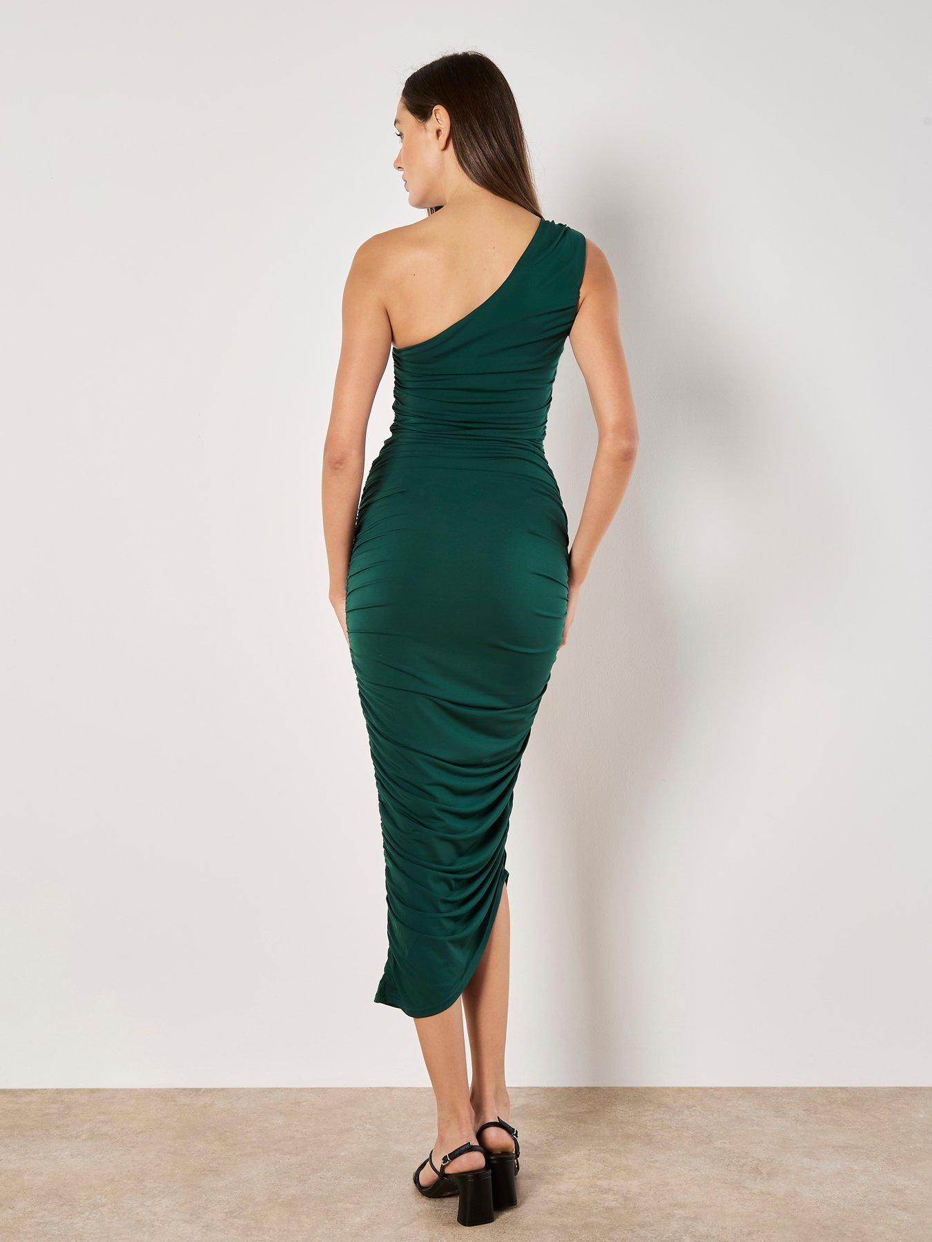 apricot-super-ruch-1-shoulder-bodycon-maxi-greenstillFront