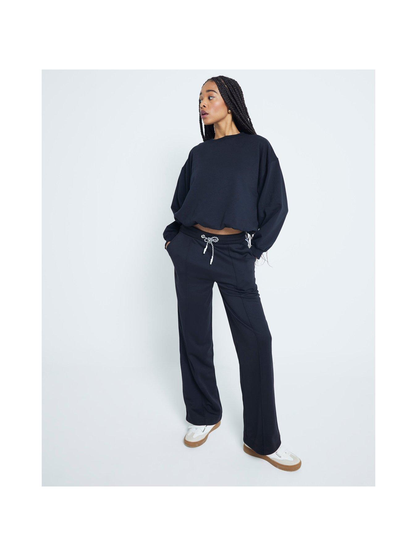 river-island-side-stripe-wide-leg-jogger-blackstillFront